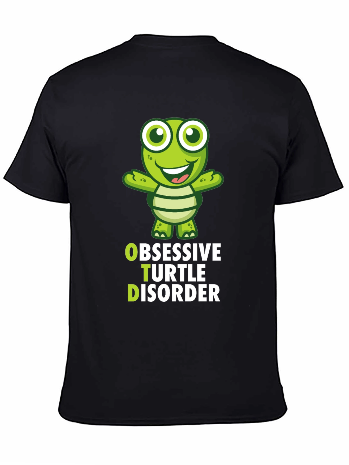 Black Obsessive Turtle Disorder T-Shirt Funny Turtle Lover Gift view 4