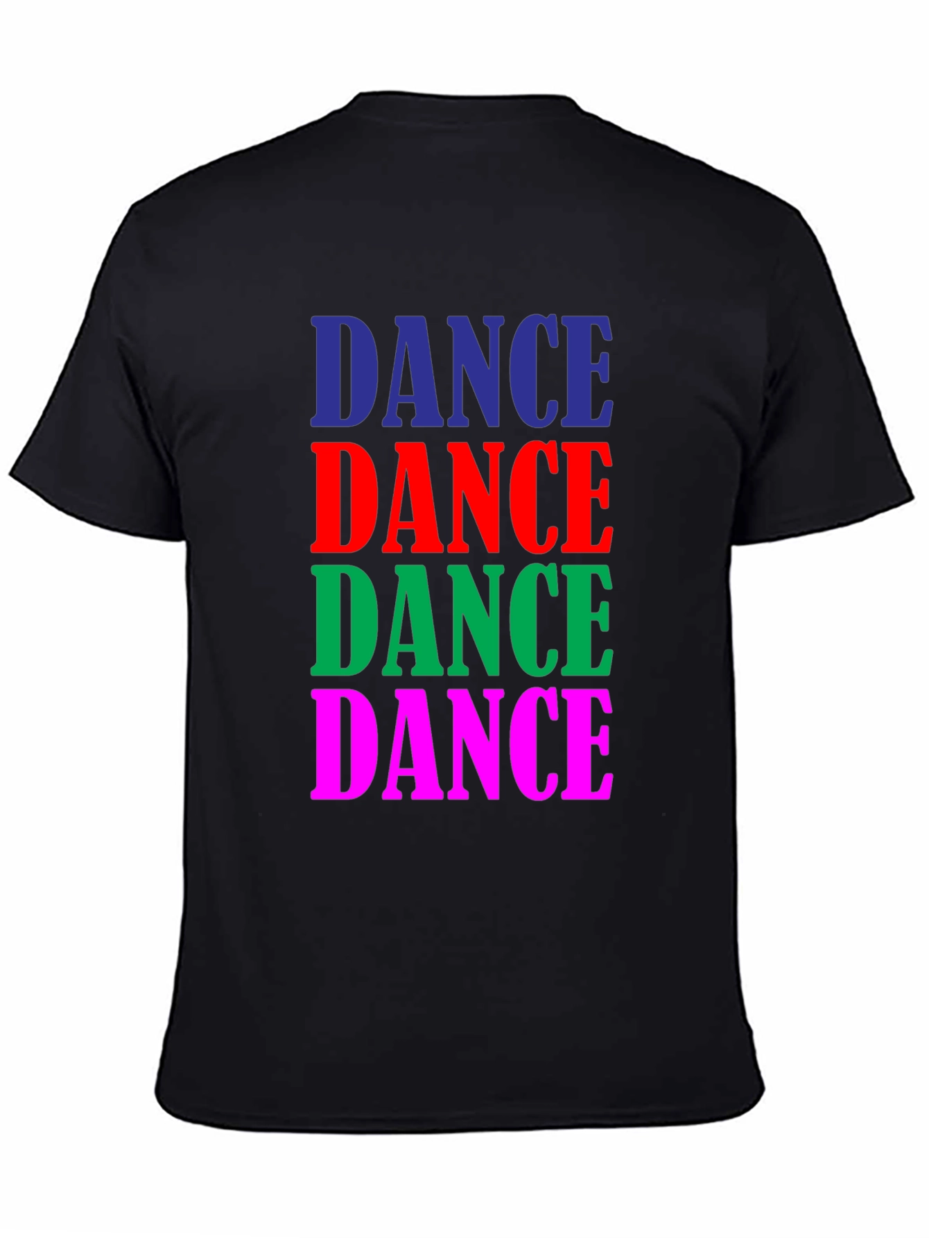 Black Dance Graphic Tee - Black Cotton Blend view 4