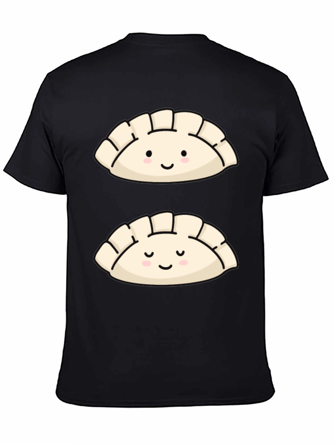 Black Cute Dumpling Graphic T-Shirt - Foodie Fashion view 4