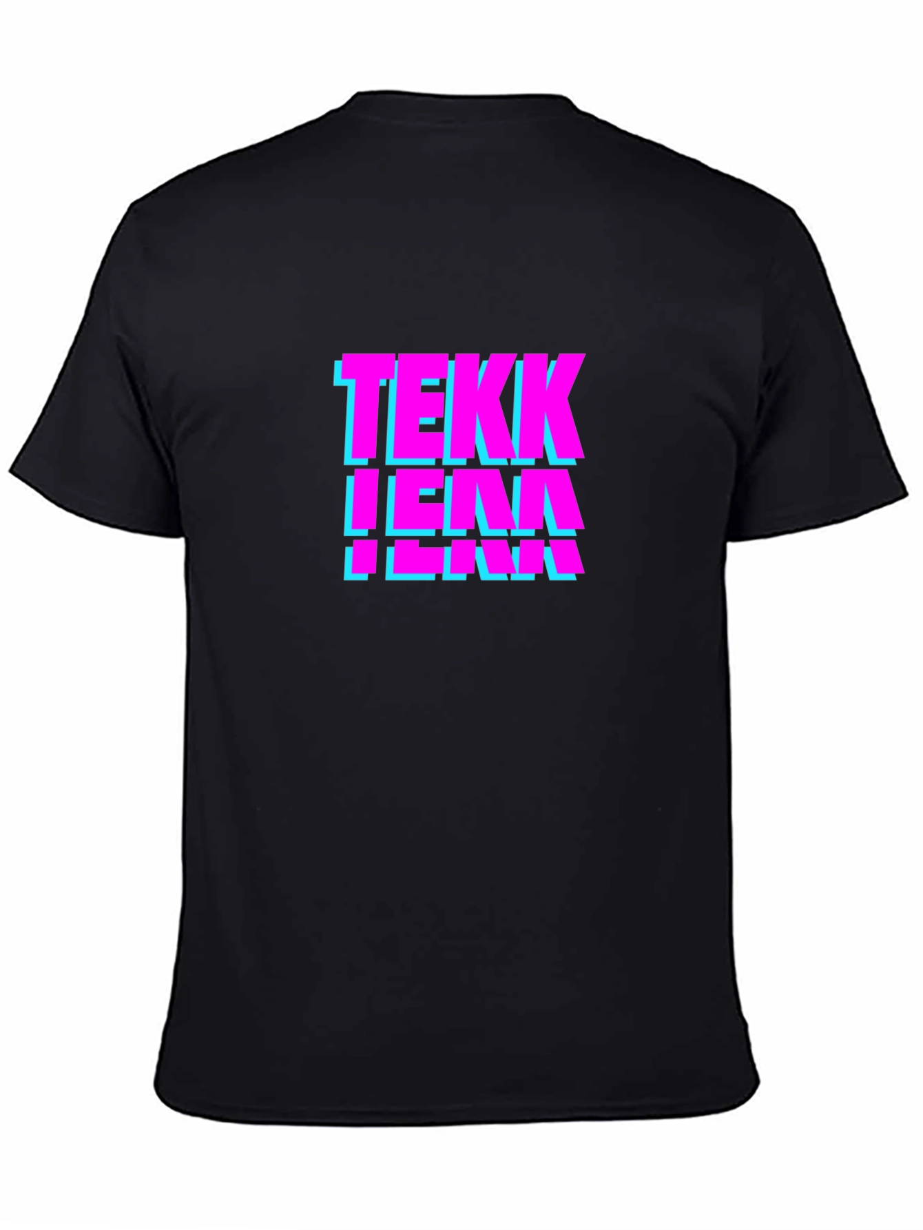 Black Tekk Tee: Retro Style Graphic T-Shirt view 4