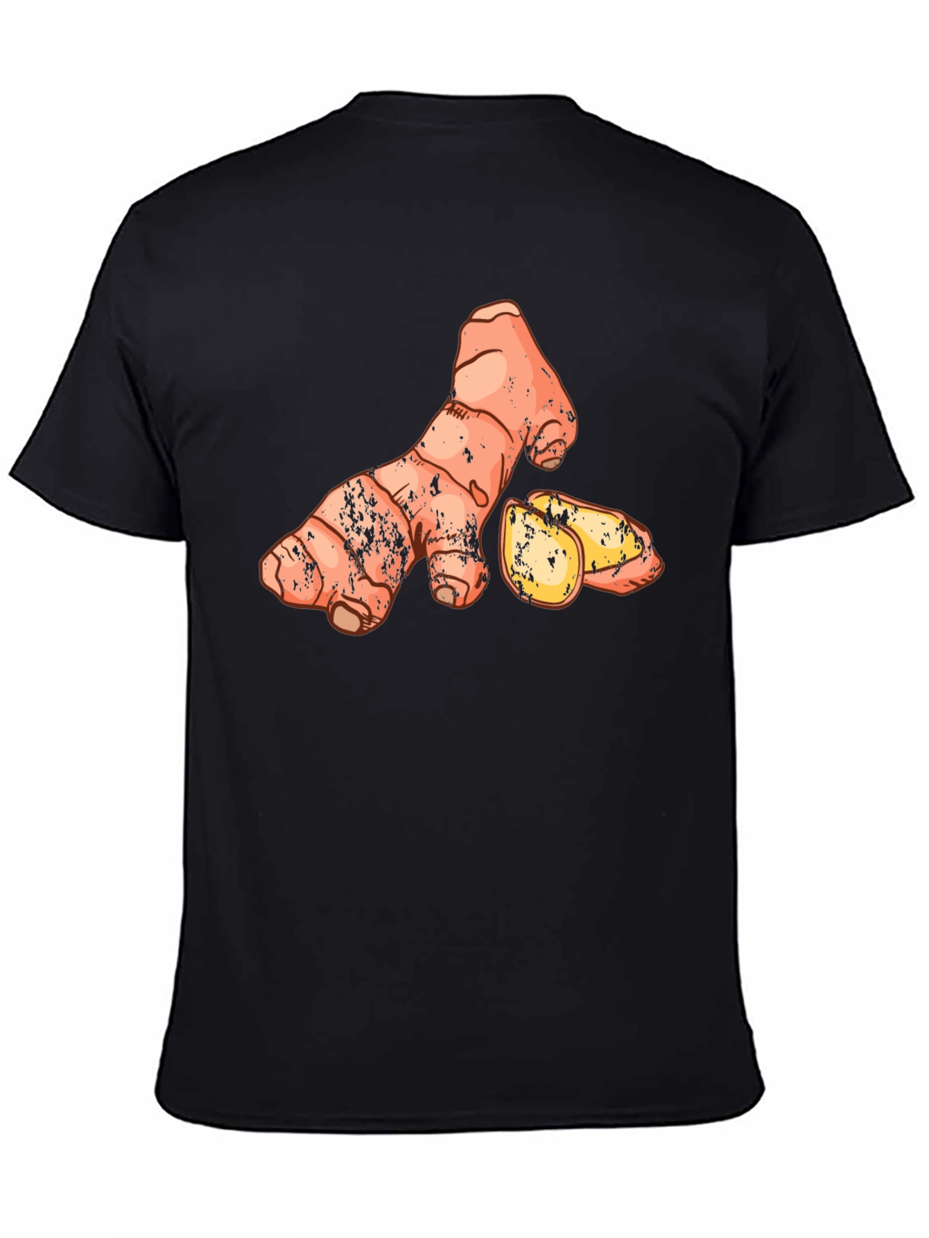 Black Ginger Graphic T-Shirt - Unisex Black Tee view 4