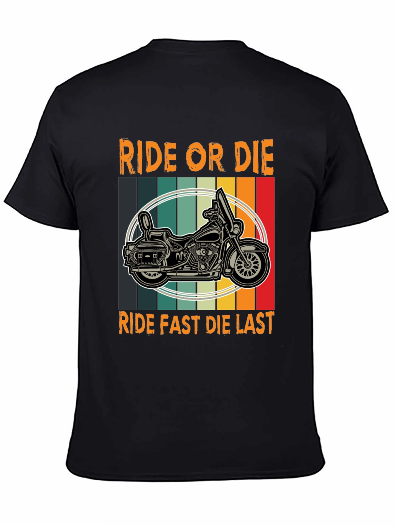 Black Ride or Die Graphic Tee - Biker Motorcycle T-Shirt view 4
