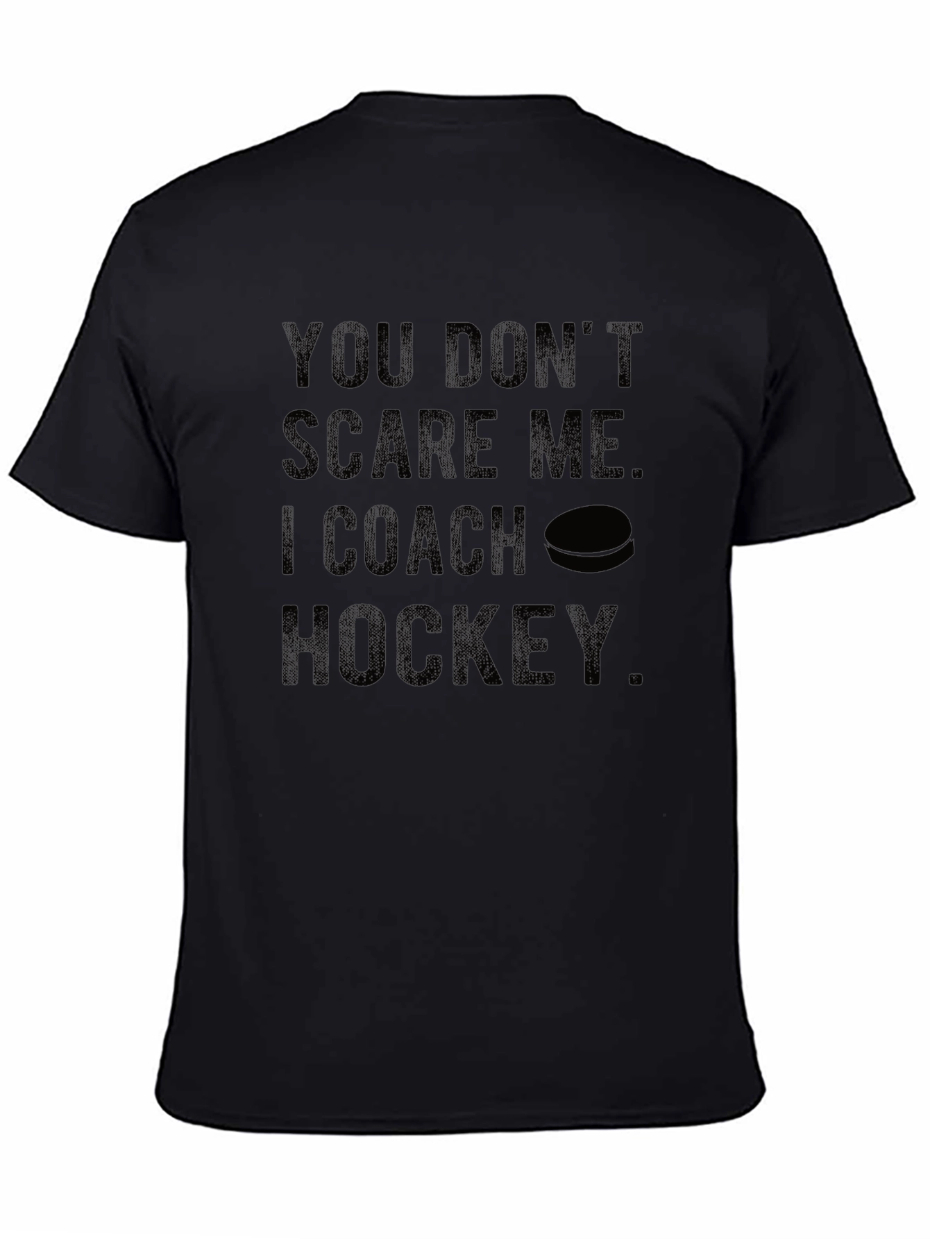 Black Funny Hockey Coach Graphic Tee view 4