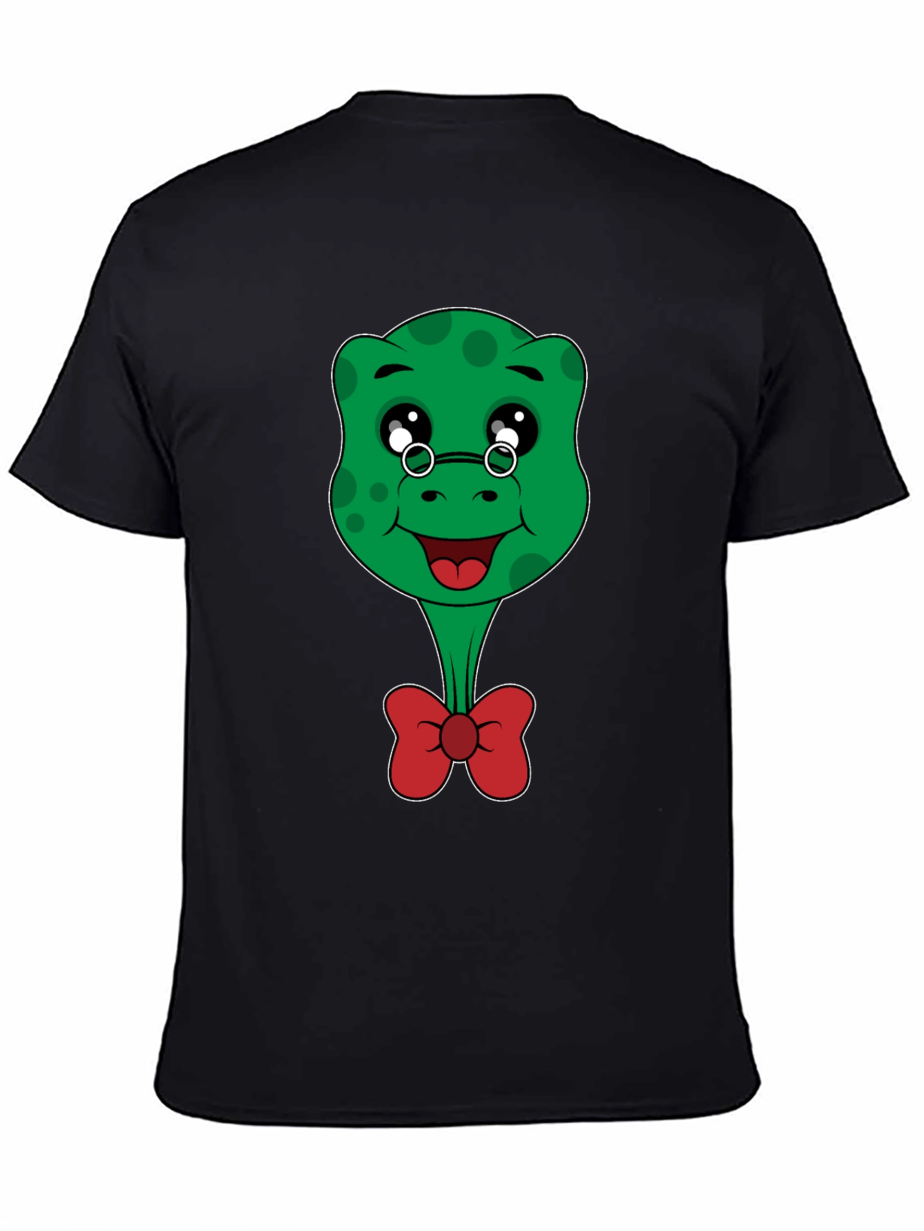 Black Cartoon Turtle T-Shirt - Cute & Playful Design view 4