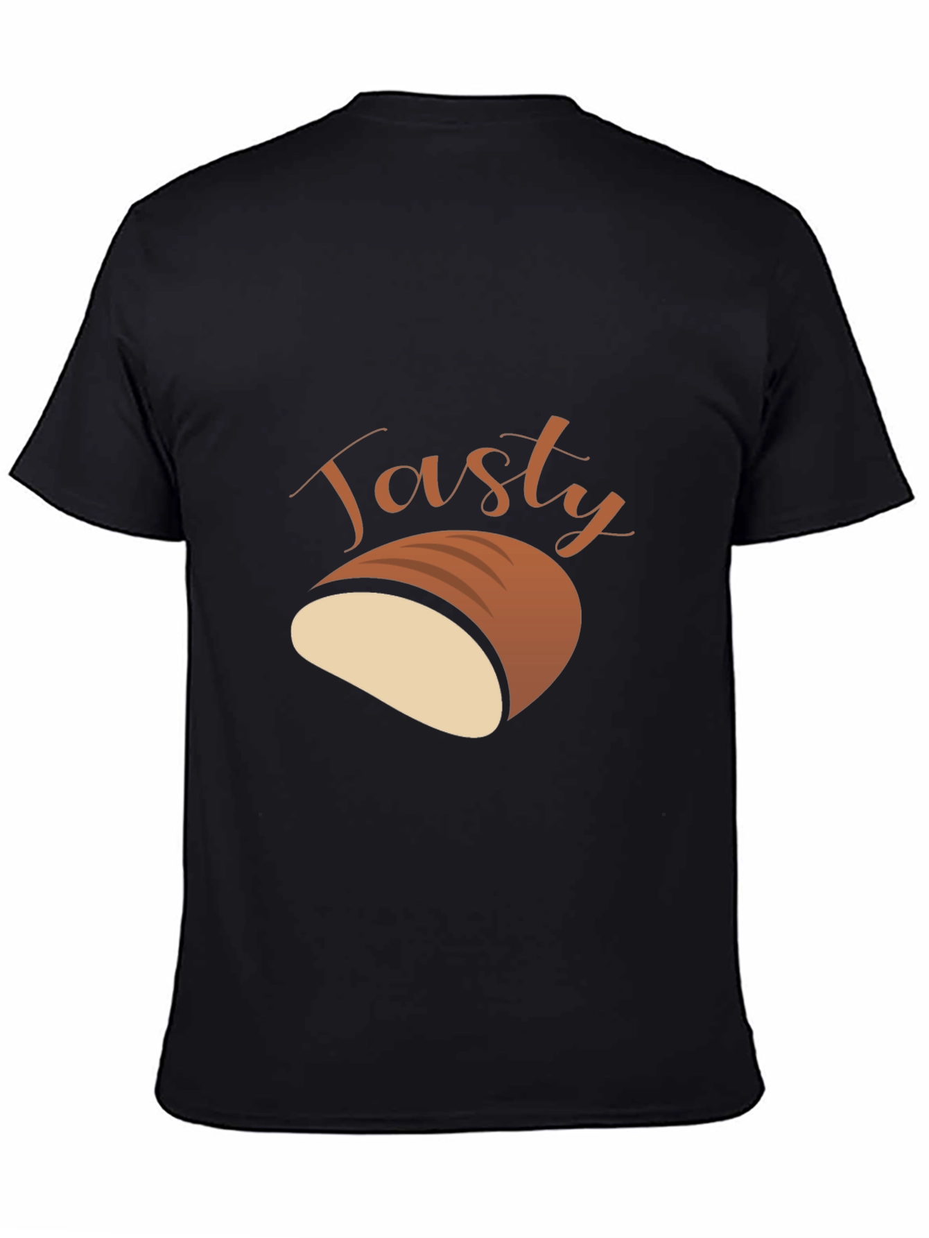 Black Tasty Bread Graphic T-Shirt - Unisex Casual Tee view 4