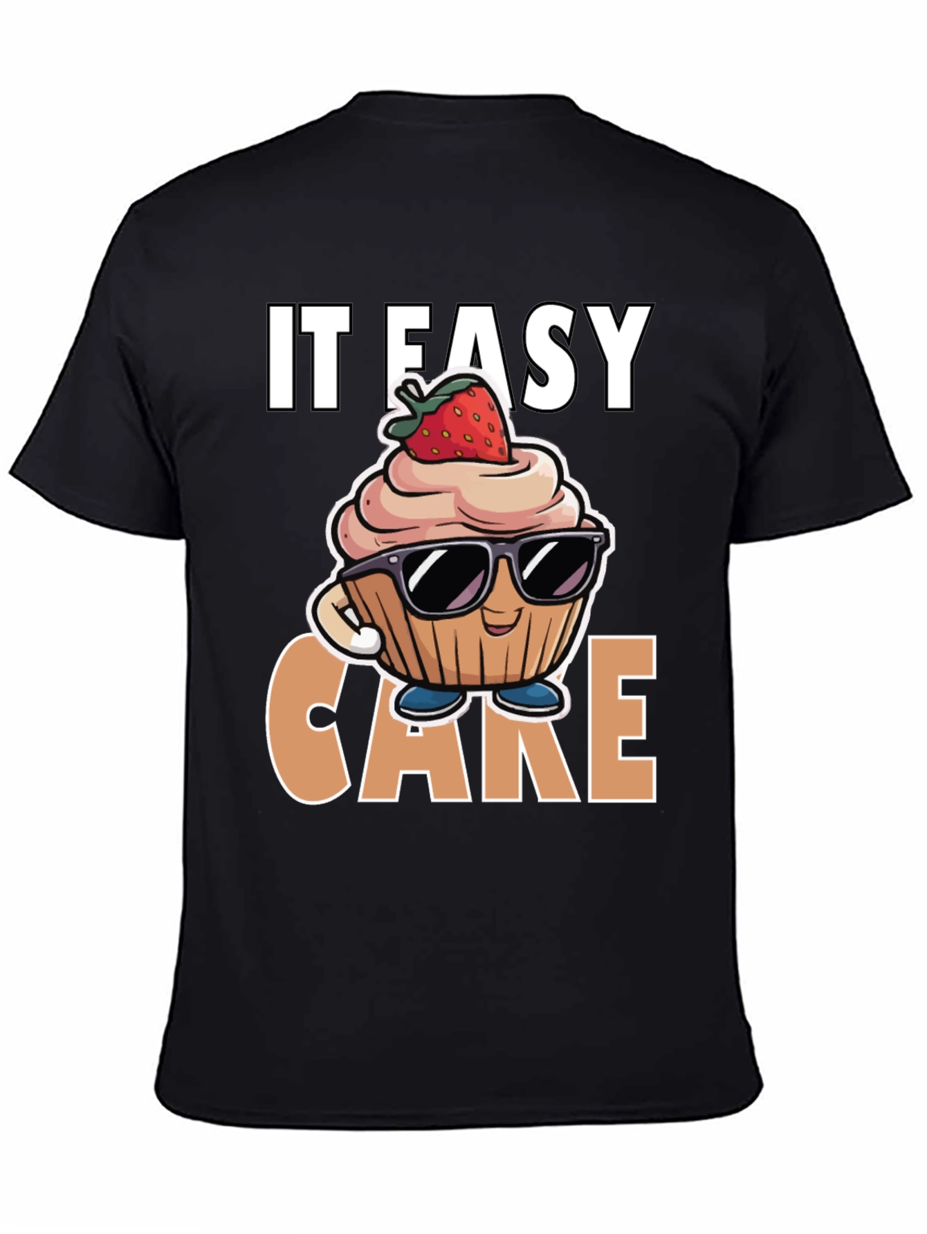 Black It Easy Cake T-Shirt view 4