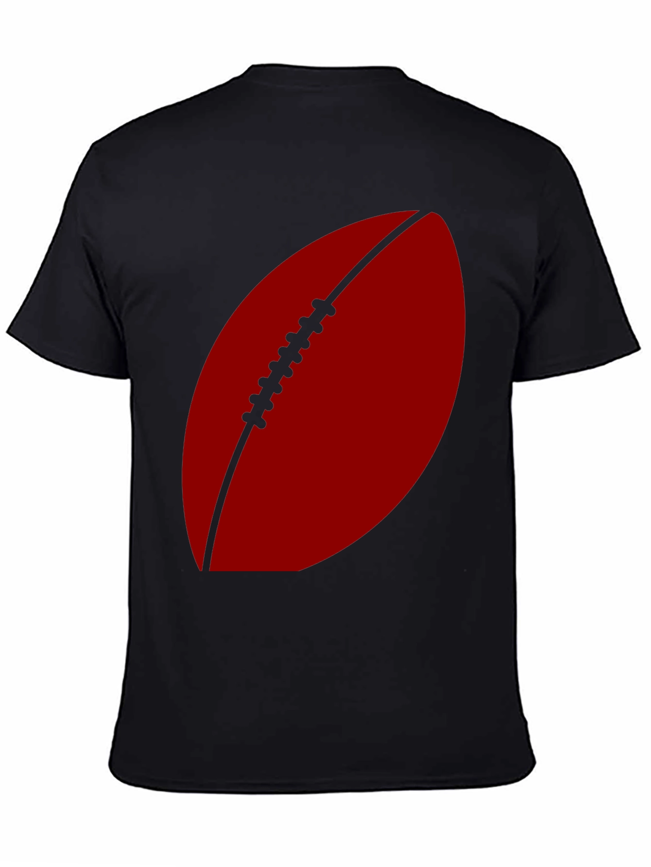 Black Football Graphic Tee - Casual Sportswear view 4