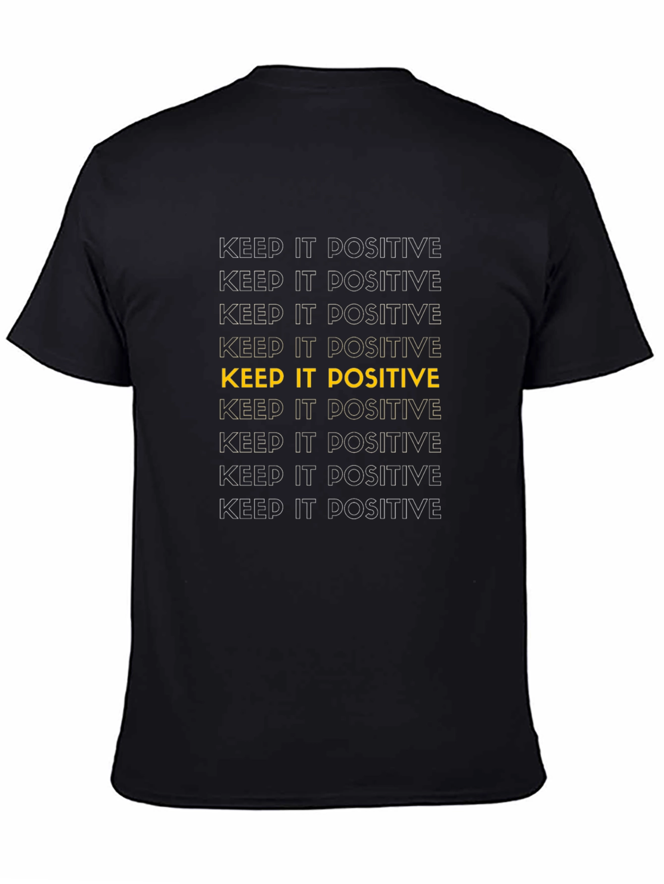 Black Keep It Positive Graphic Tee view 4