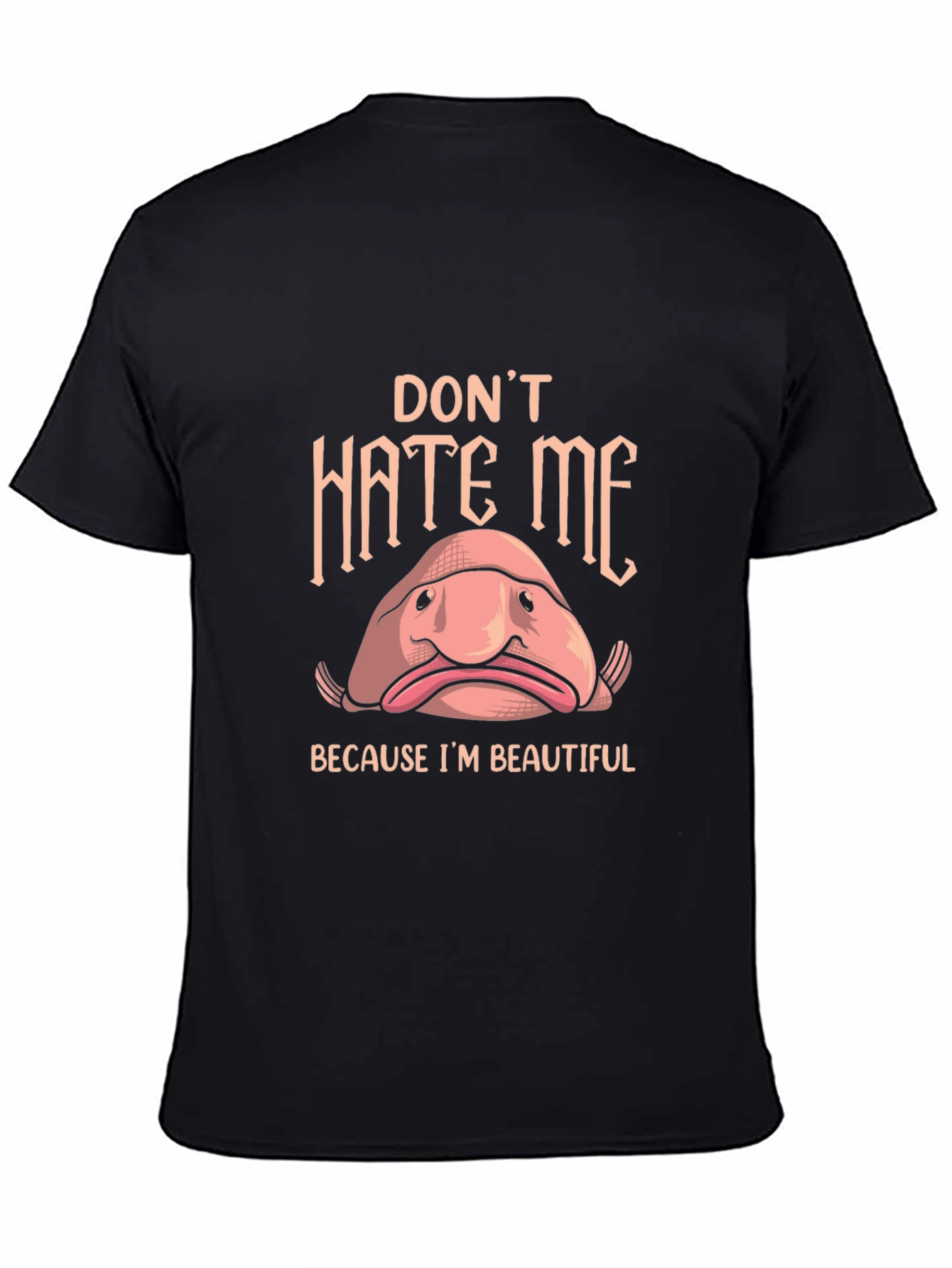 Black Don't Hate Me Blobfish T-Shirt view 4