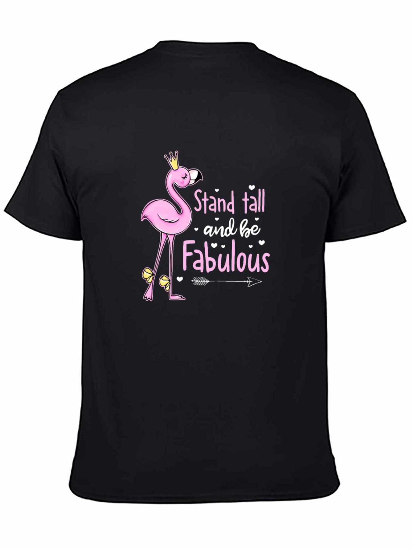 Black Stand Tall Flamingo Graphic Tee view 4