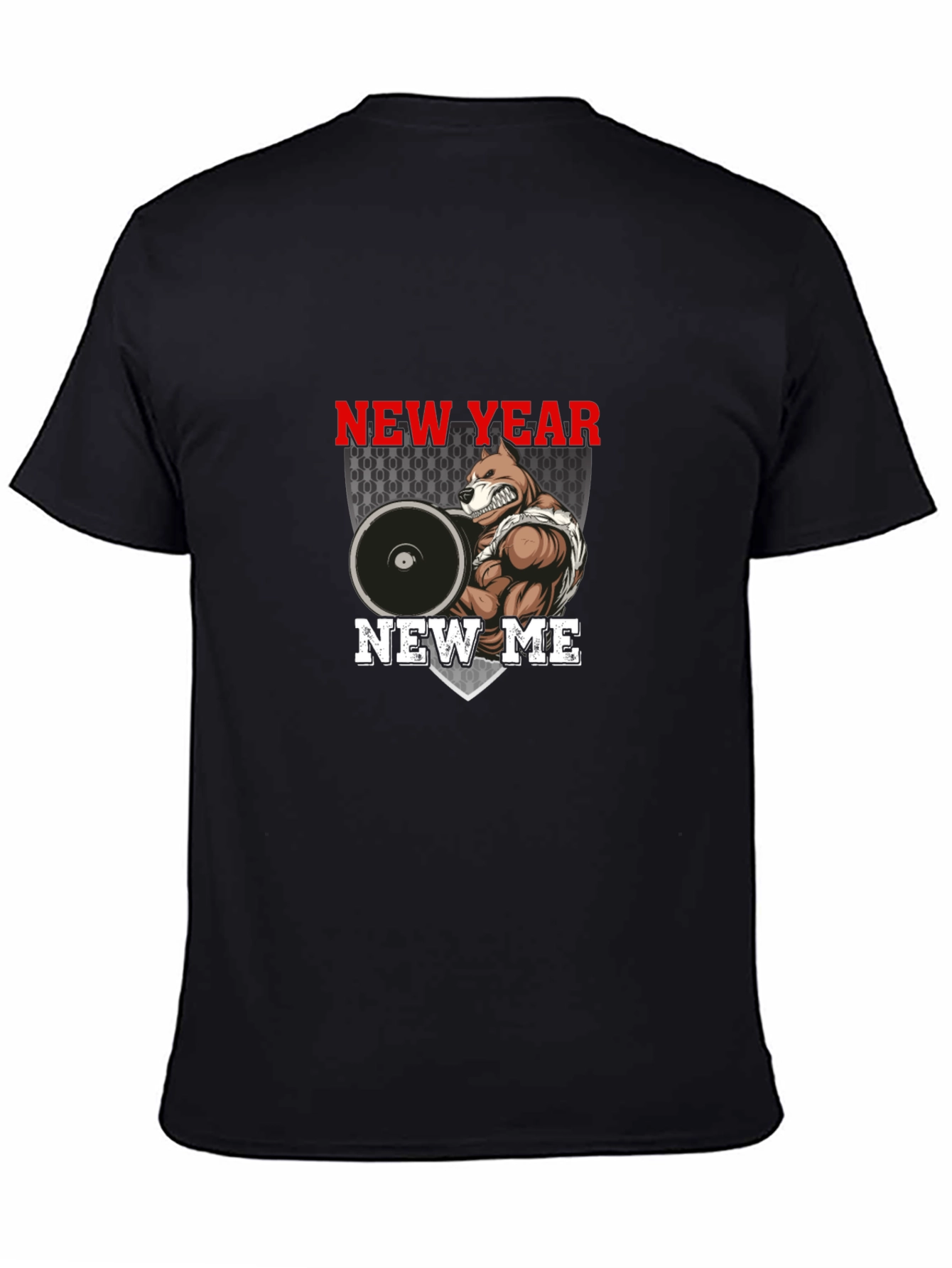 Black New Year New Me Graphic Tee - Black Cotton view 4
