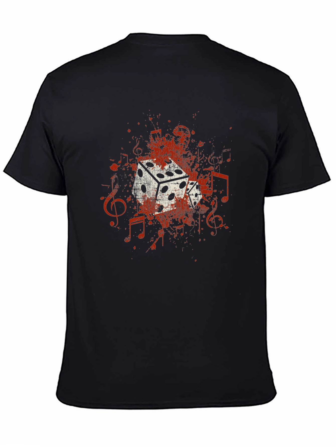 Black Dice and Music Note Graphic Tee - Unisex view 4