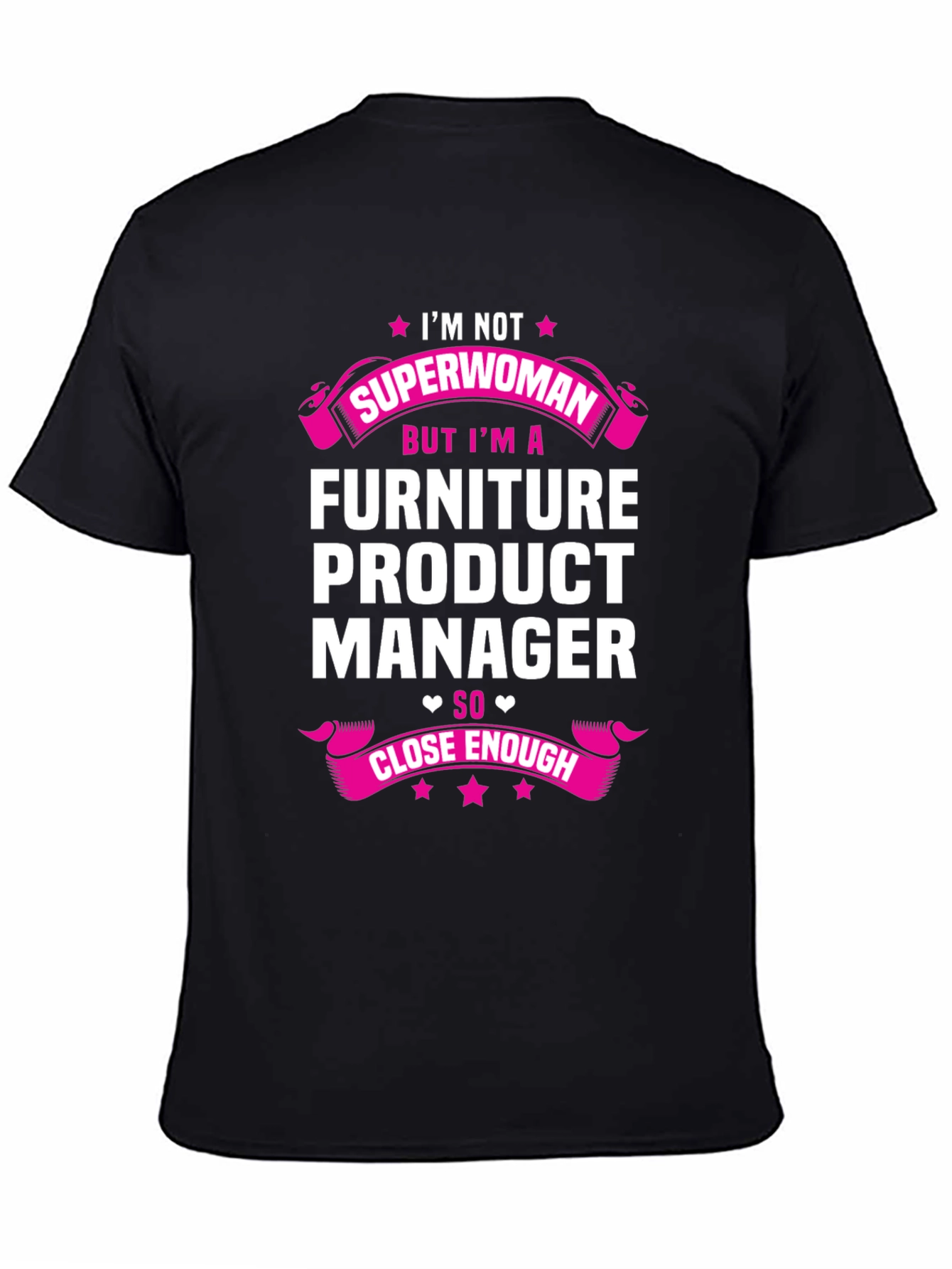 Black Furniture Product Manager Graphic T-Shirt view 4