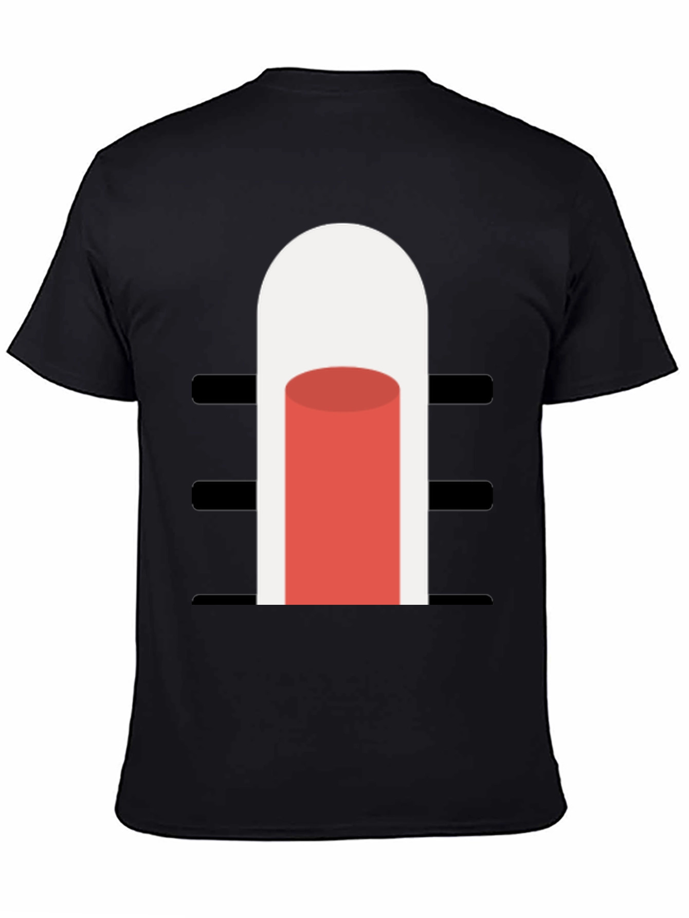 Black Modern Graphic Tee - Minimalist Design view 4