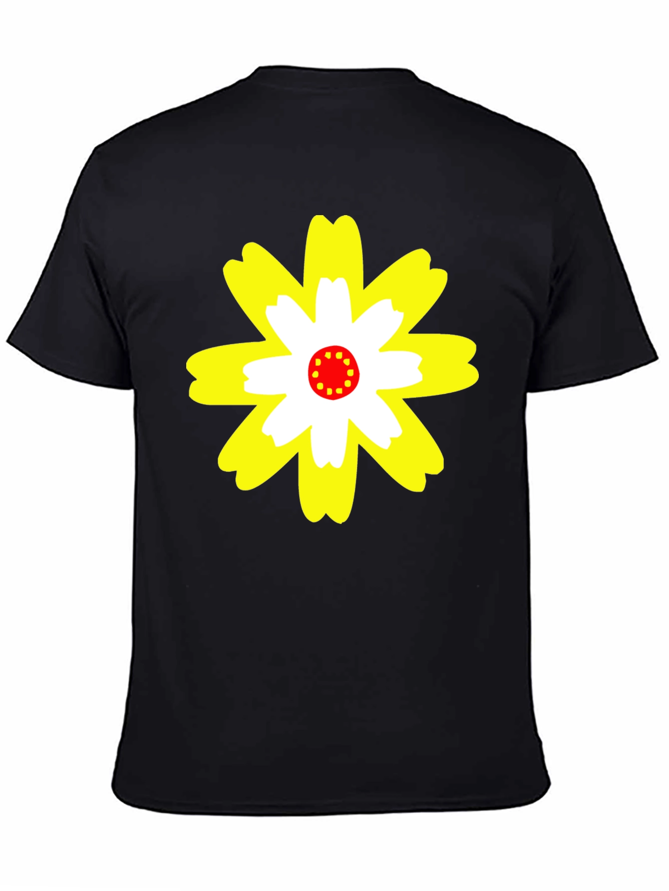 Black Flower Power Graphic Tee - Black view 4