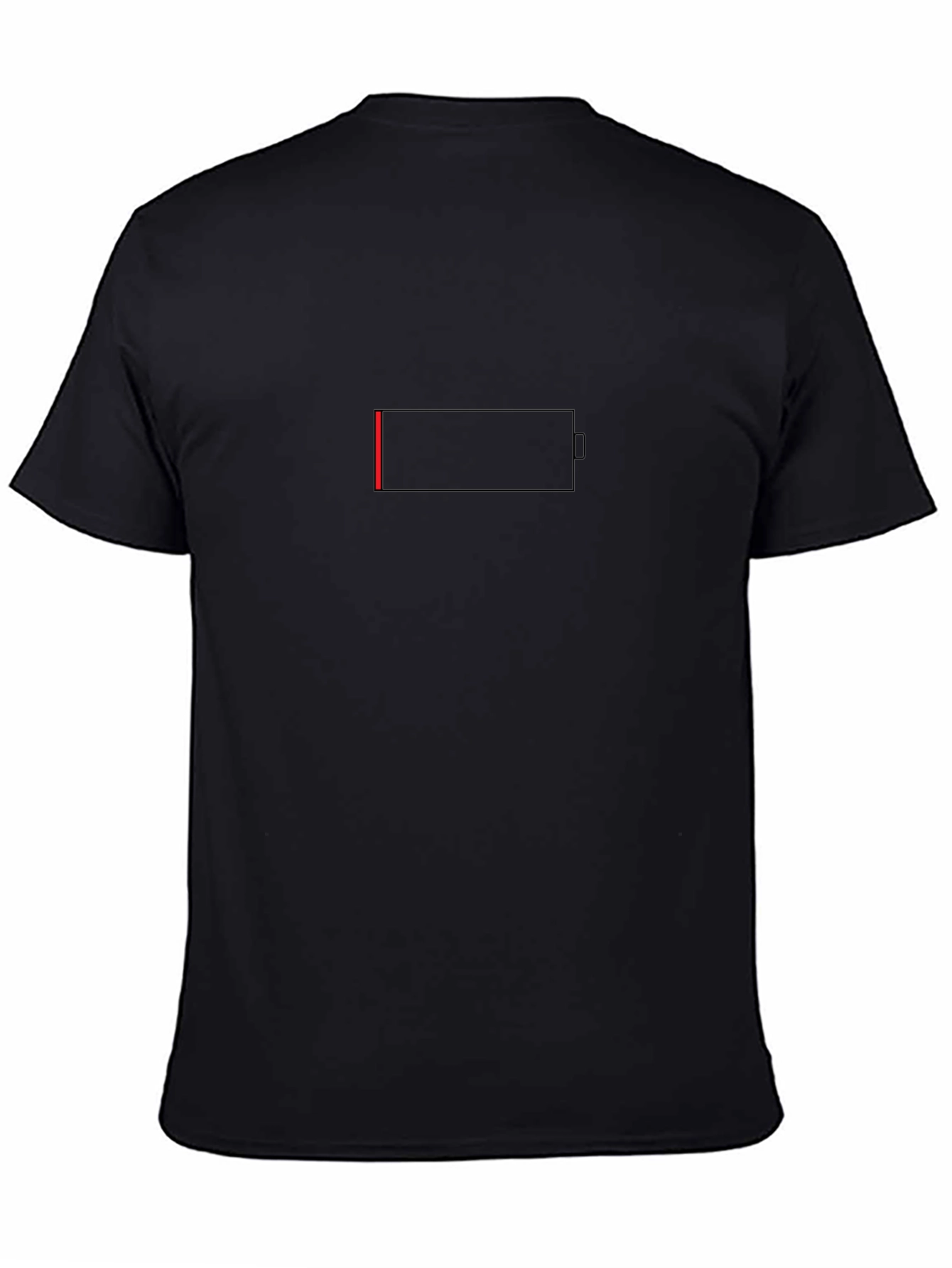 Black Low Battery Graphic Tee - Black Unisex view 4