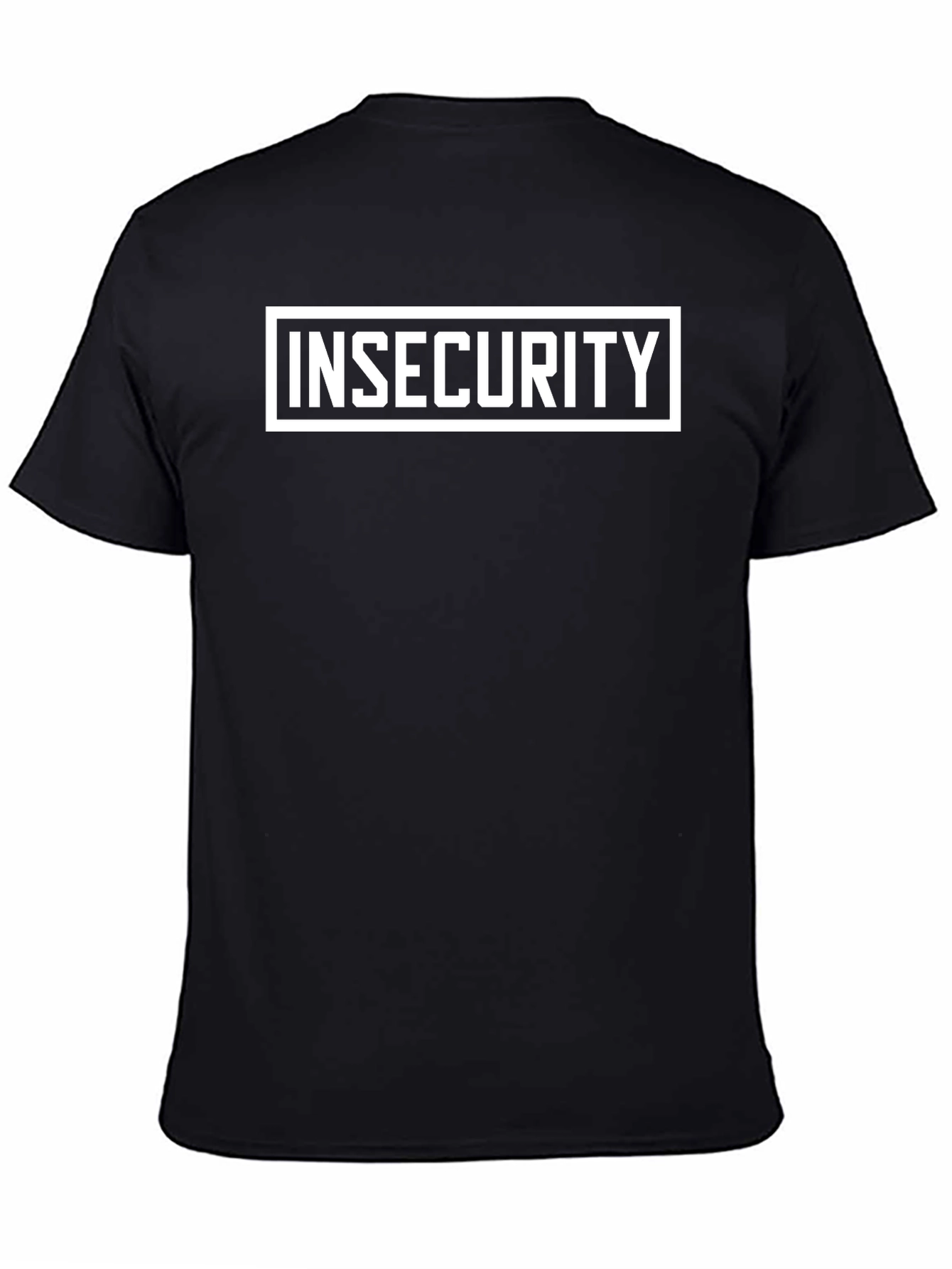 Black Insecurity T-Shirt - Black Graphic Tee view 4