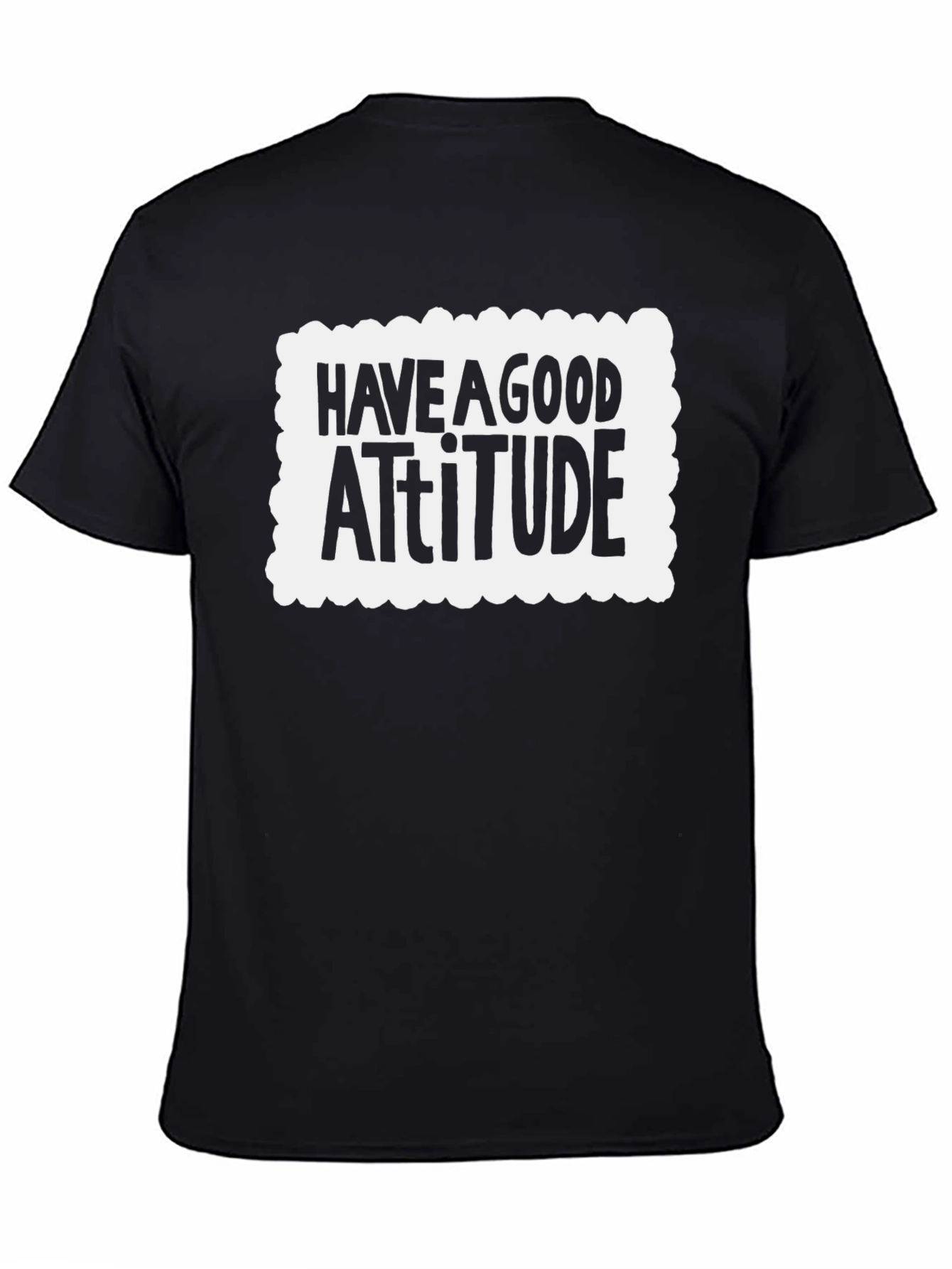 Black Have a Good Attitude Graphic Tee - Black view 4