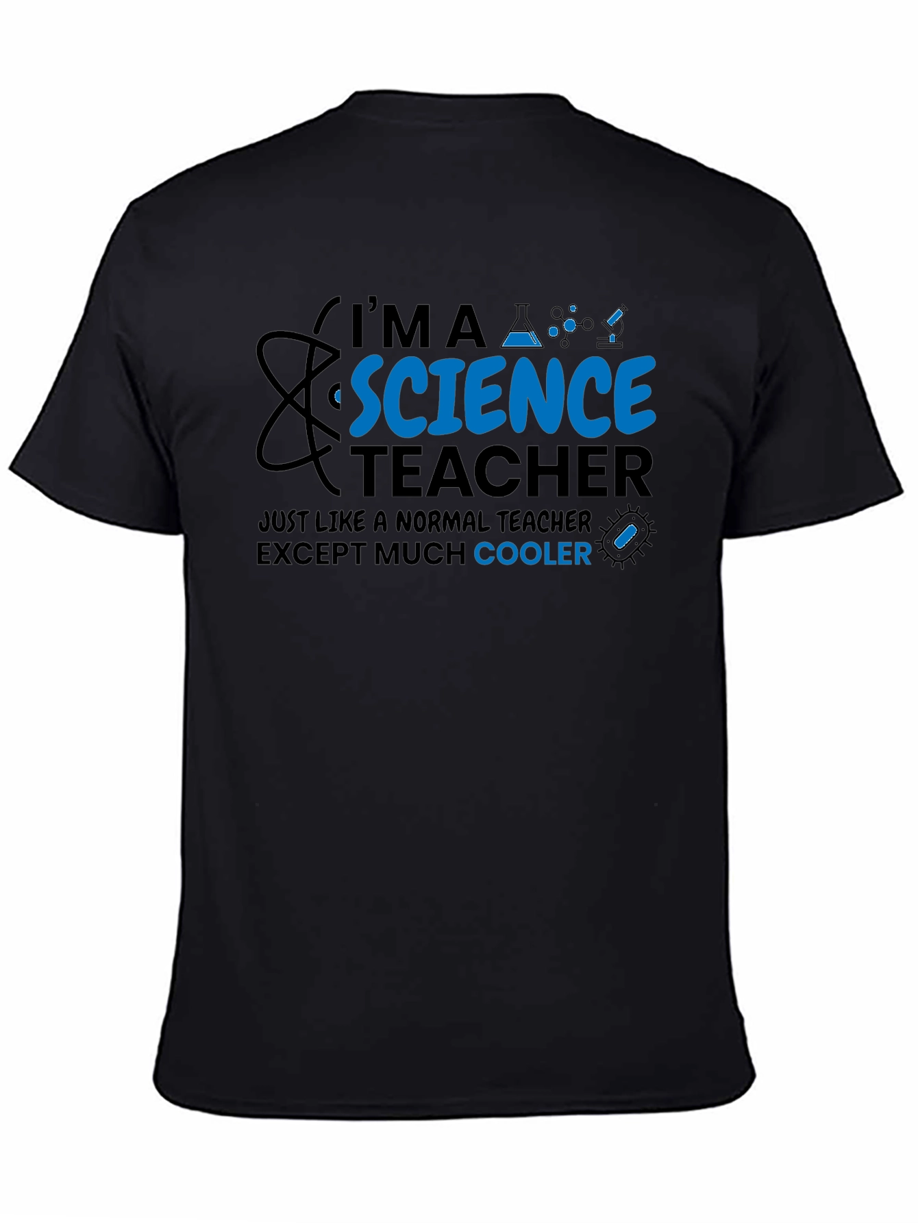 Black Science Teacher Cool T-Shirt view 4