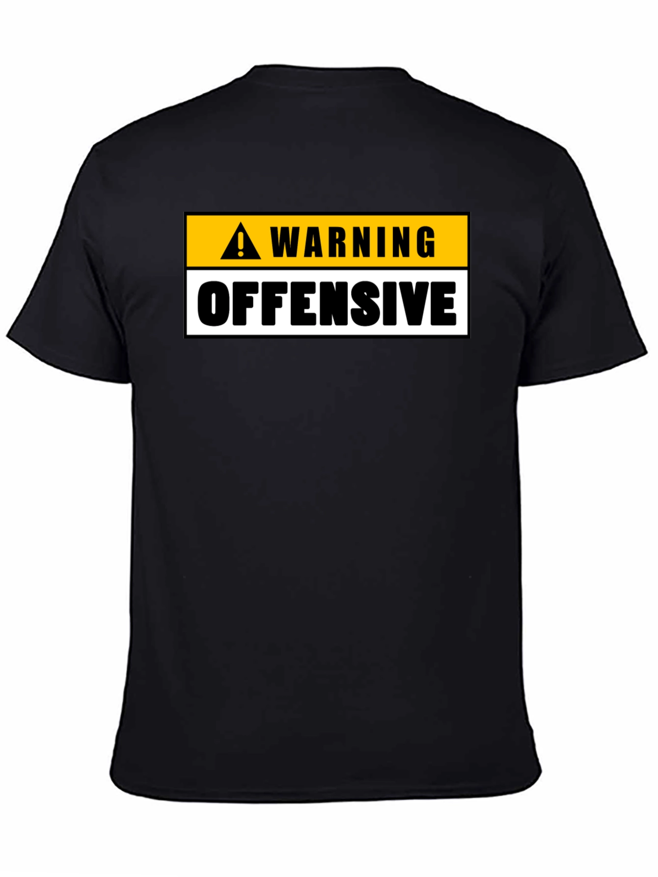 Black Warning Offensive Graphic Tee view 4