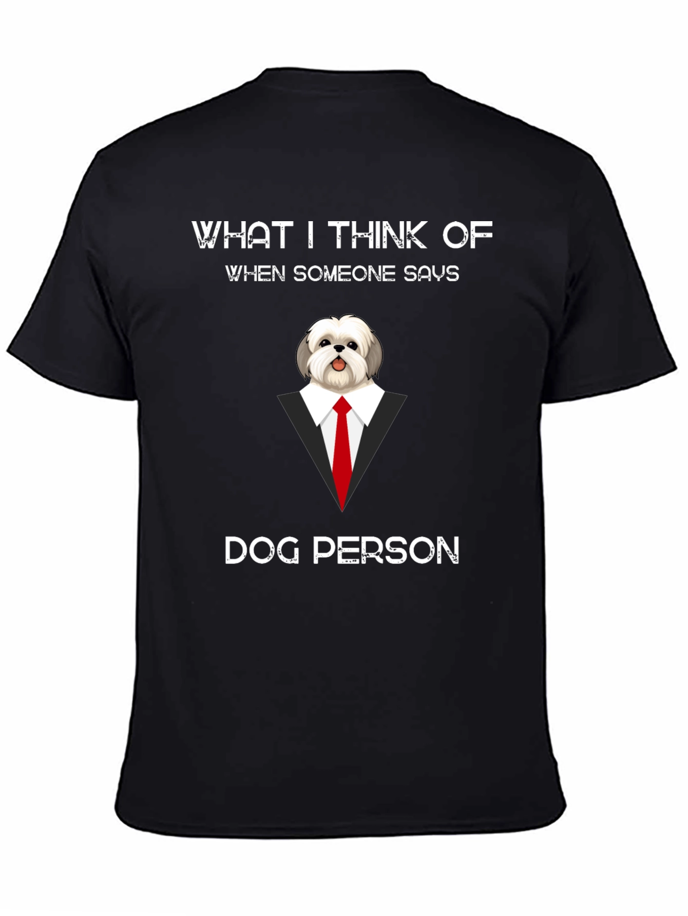 Black Dog Person T-Shirt - Funny Novelty Tee view 4