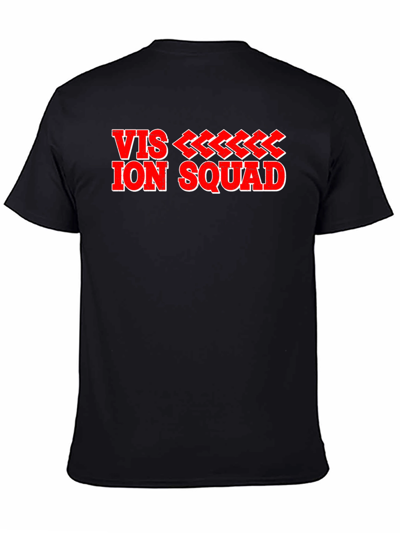 Black Vision Squad Graphic Tee - Cool Black Shirt view 4