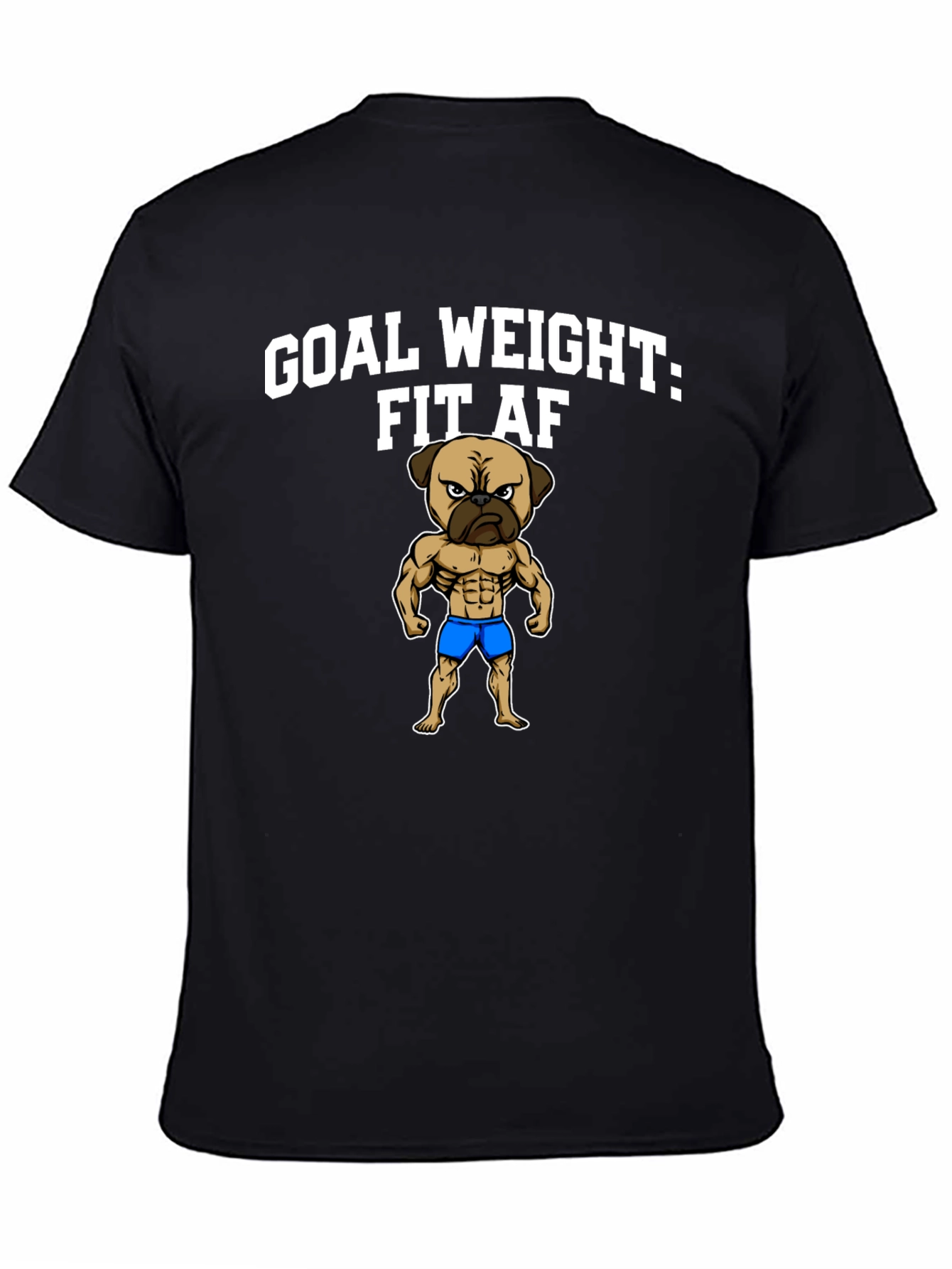 Black Goal Weight Fit AF T-Shirt view 4