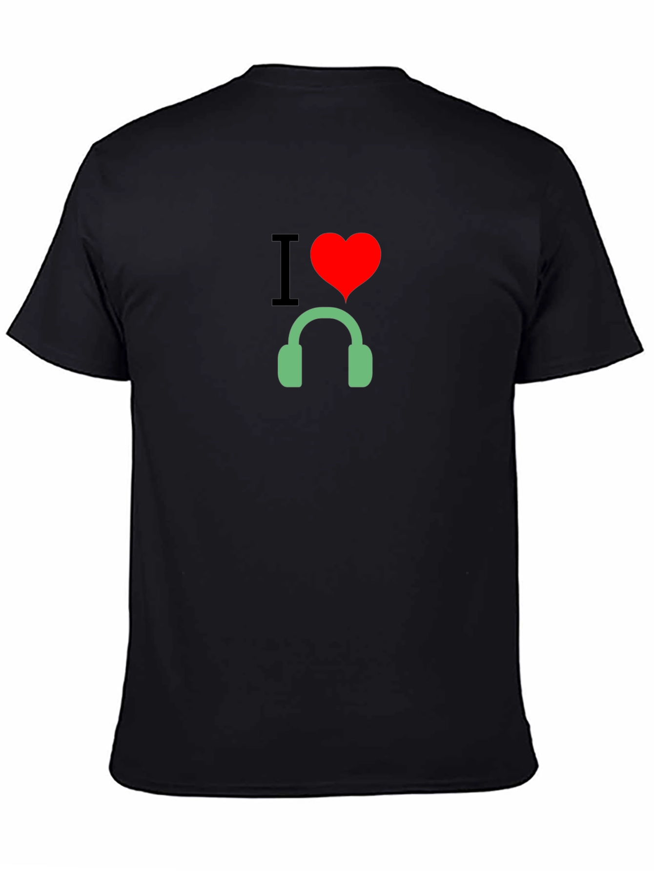 Black I Heart Music T-Shirt view 4