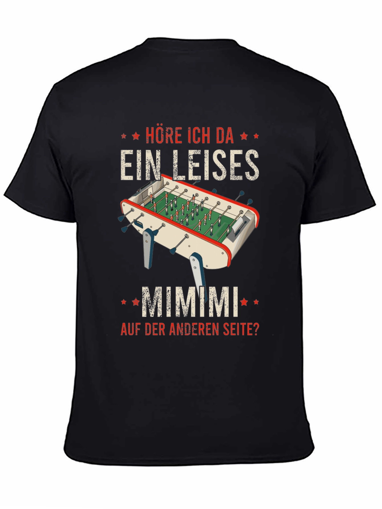 Black Foosball Table Game Graphic T-Shirt view 4