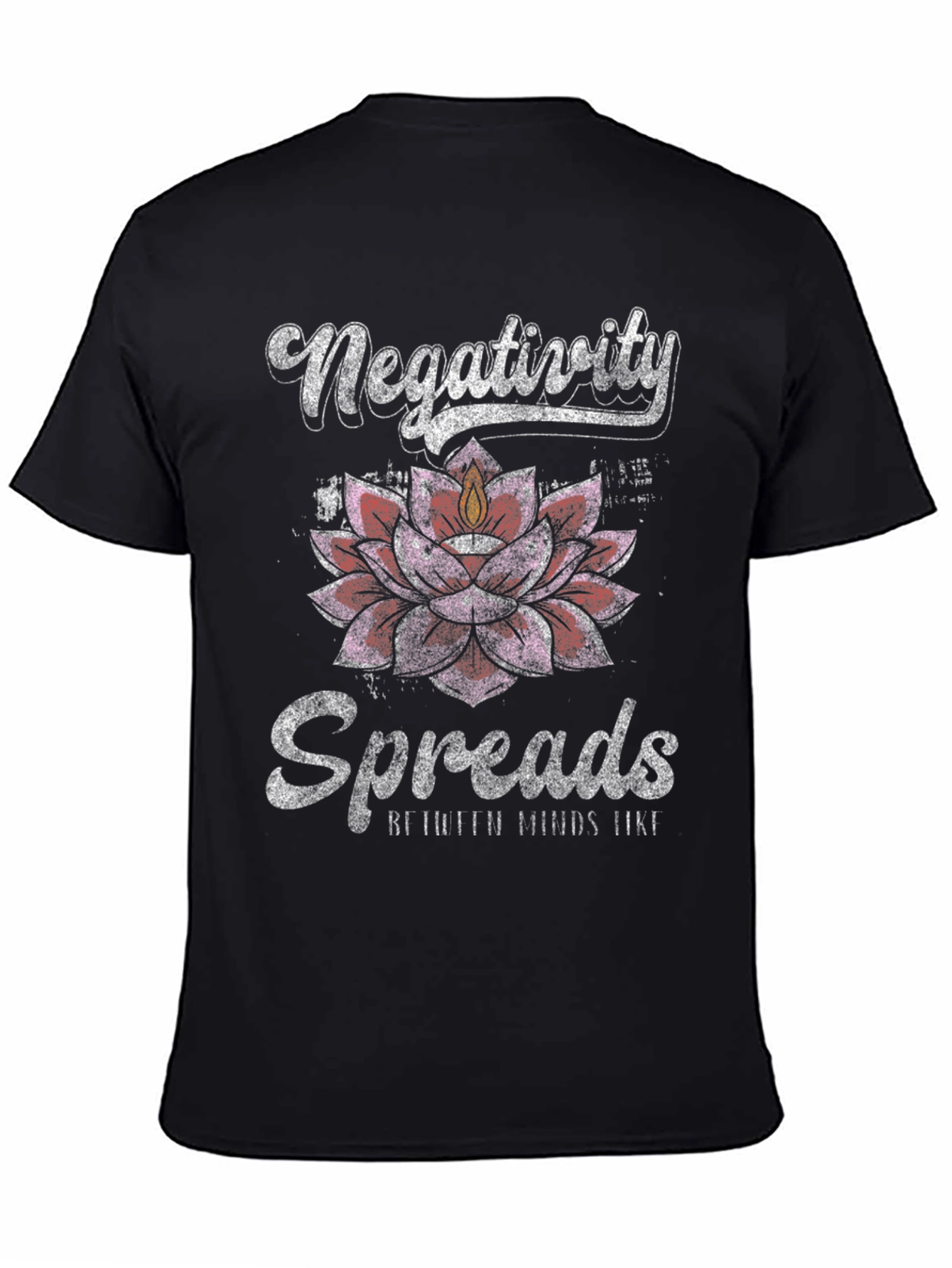 Black Negativity Spreads Lotus T-Shirt view 4