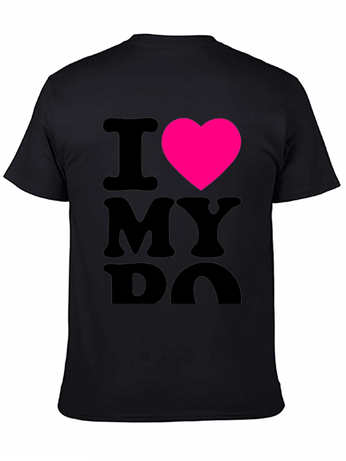 Black I Heart My Dog Black T-Shirt view 4