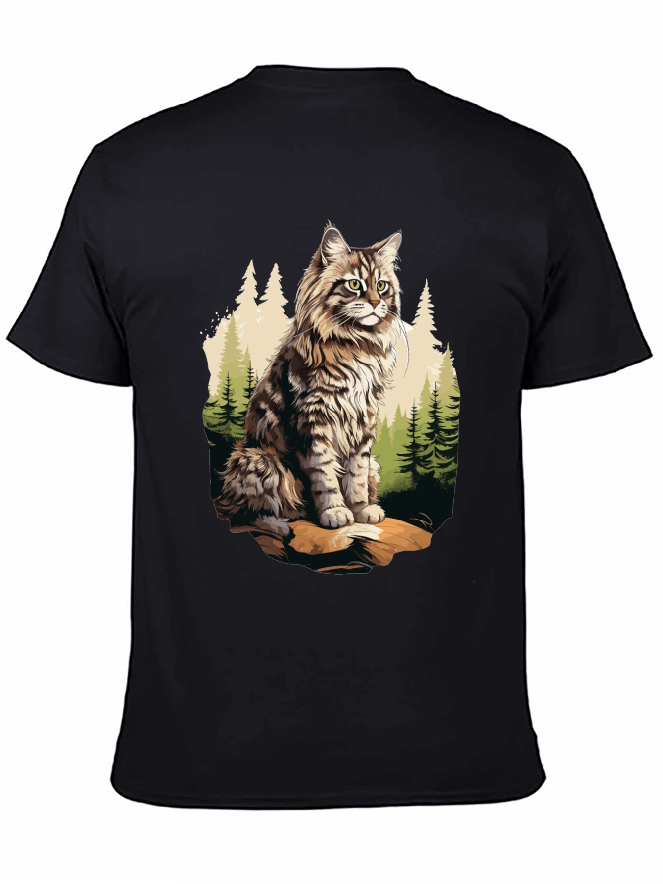 Black Cat in the Woods Graphic Tee view 4