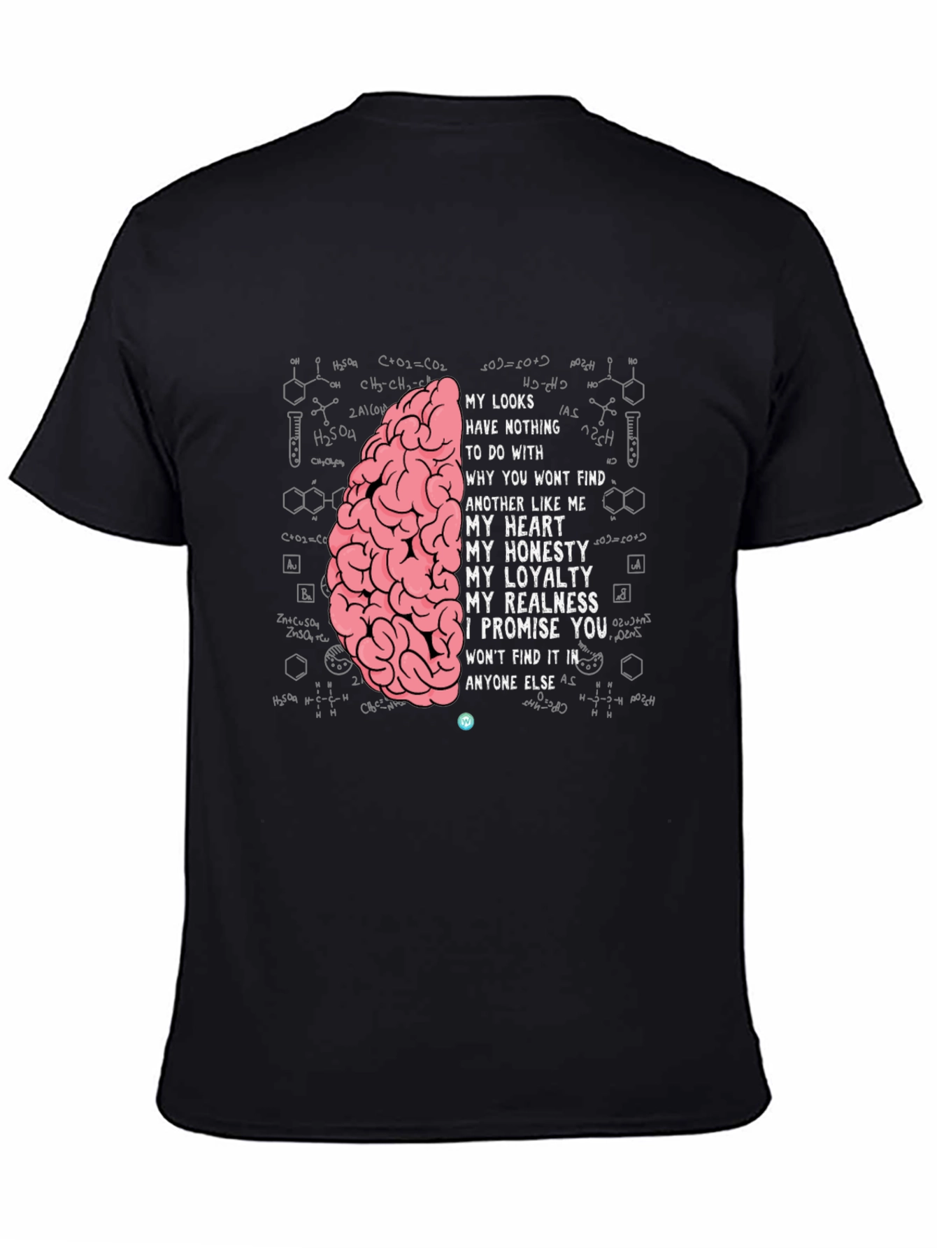 Black Brainy T-Shirt - My Looks Have Nothing view 4