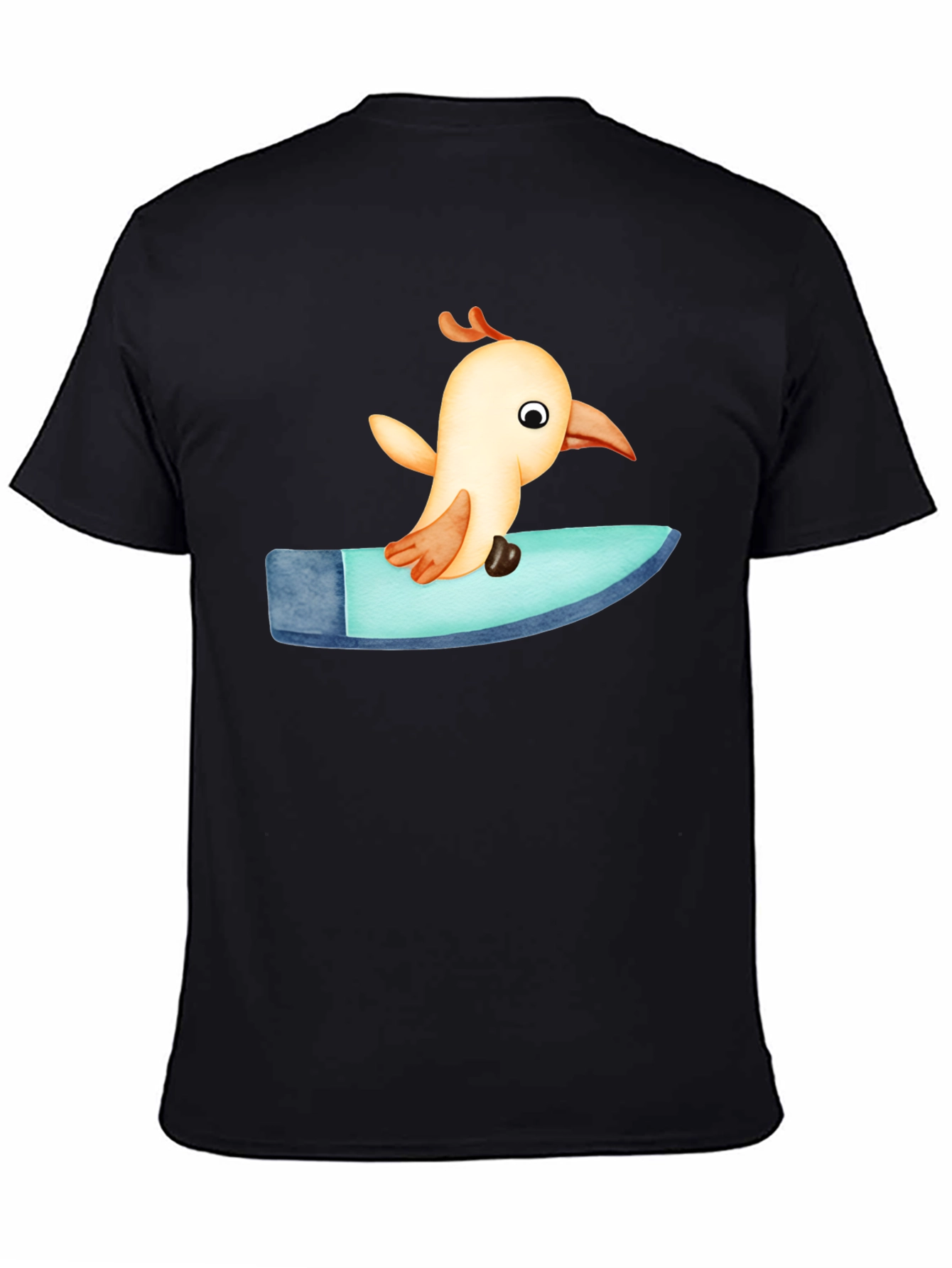 Black Bird Surfing Tee - Black view 4
