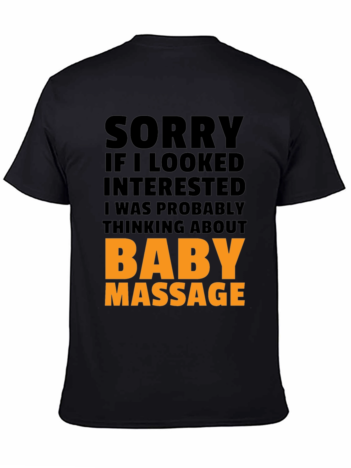 Black Baby Massage Funny Graphic T-Shirt view 4