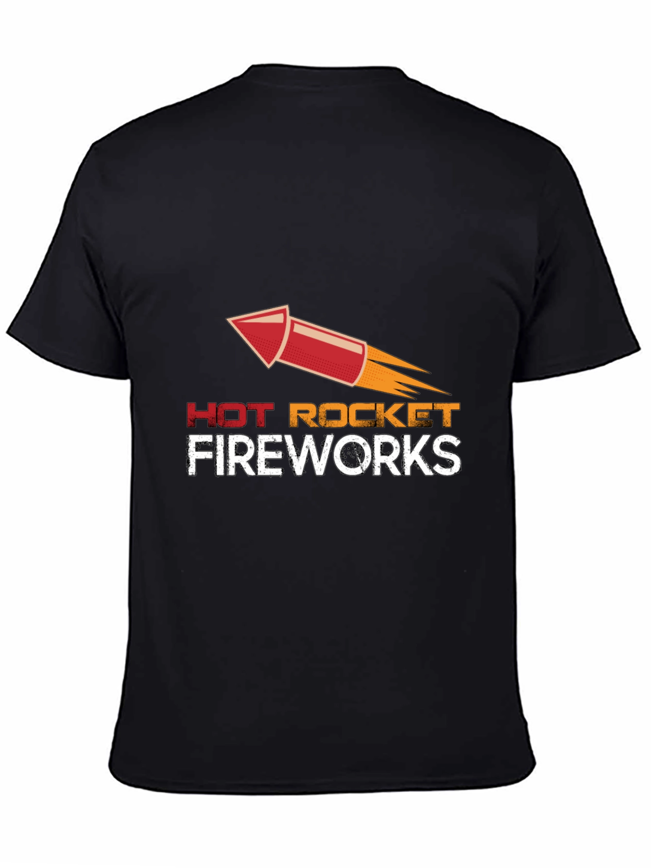 Black Hot Rocket Fireworks T-Shirt view 4