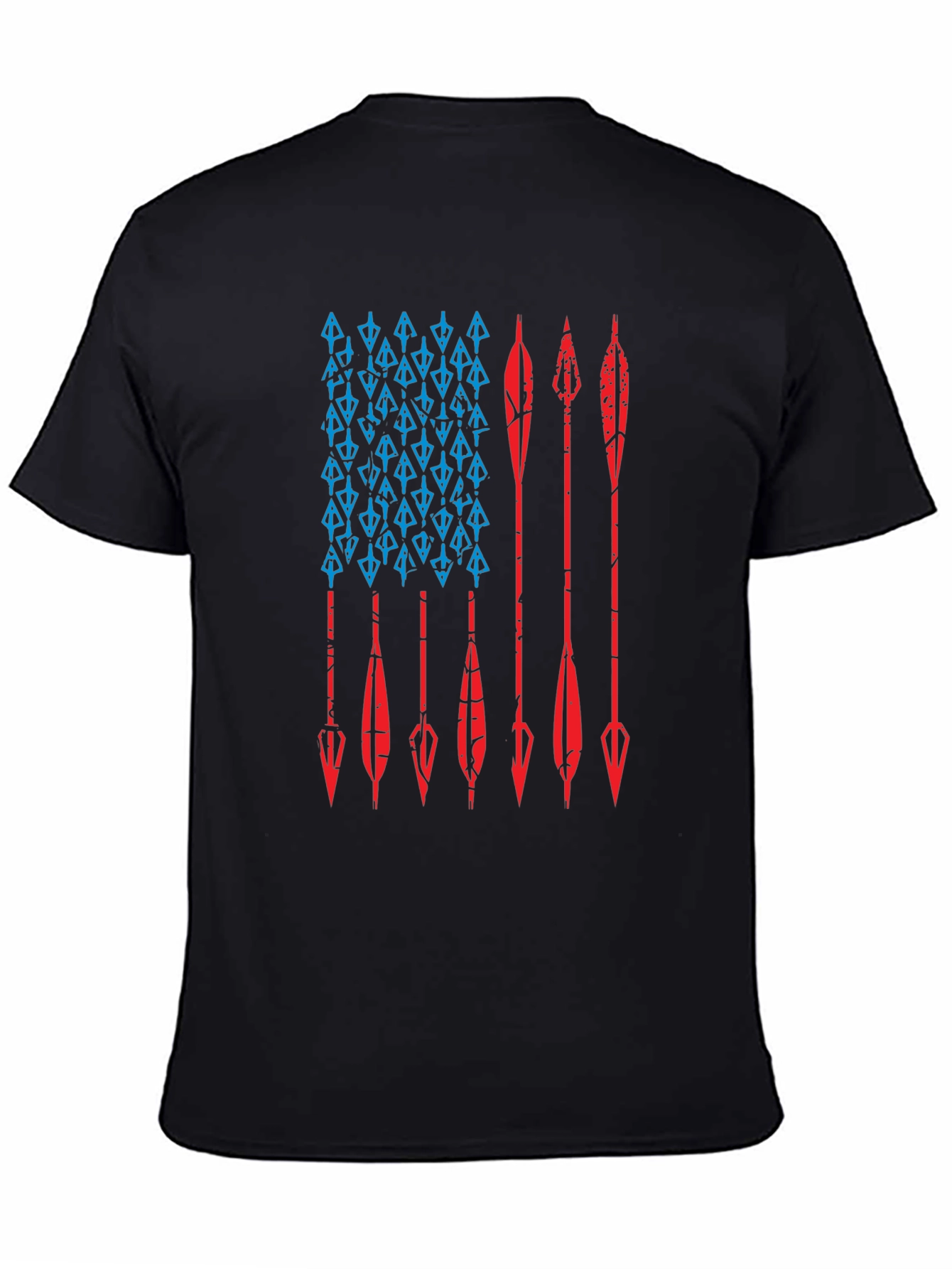 Black American Flag Arrow Graphic Tee - Hunting Pride view 4
