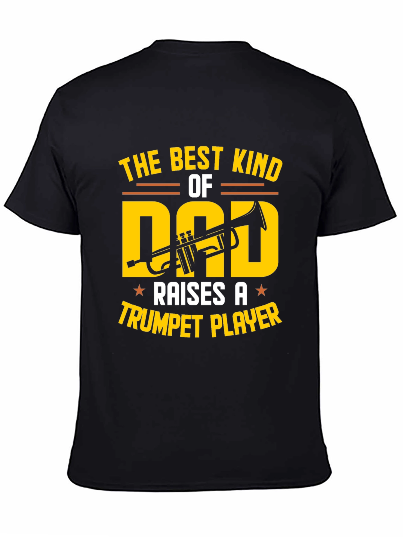 Black Best Kind of Dad Trumpet Player T-Shirt view 4