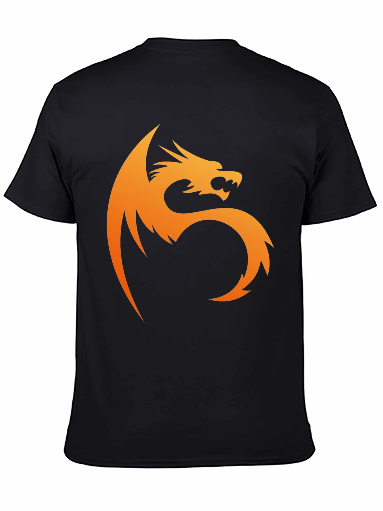 Black Bold Dragon Graphic Tee - Black Cotton view 4