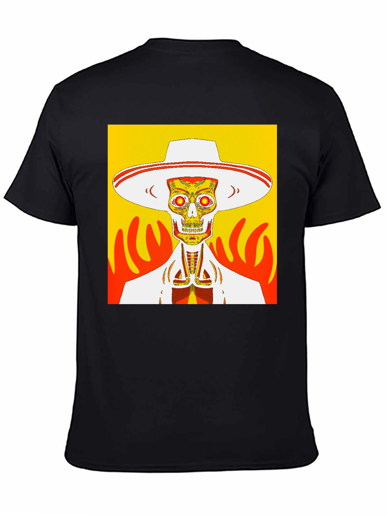 Black Skeleton Mariachi T-Shirt - Day of the Dead Style Tee view 4