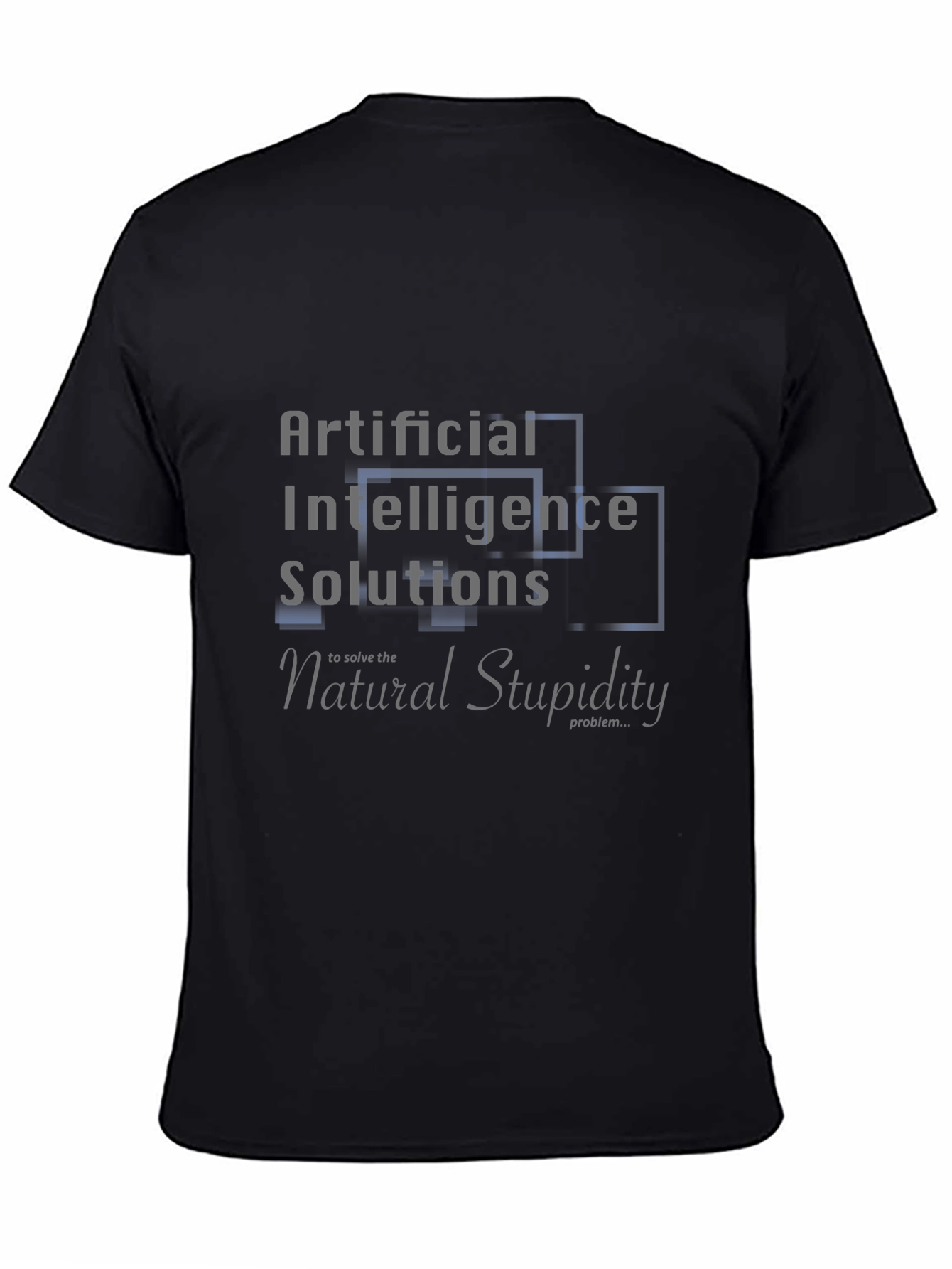 Black Artificial Intelligence Solutions T-Shirt view 4