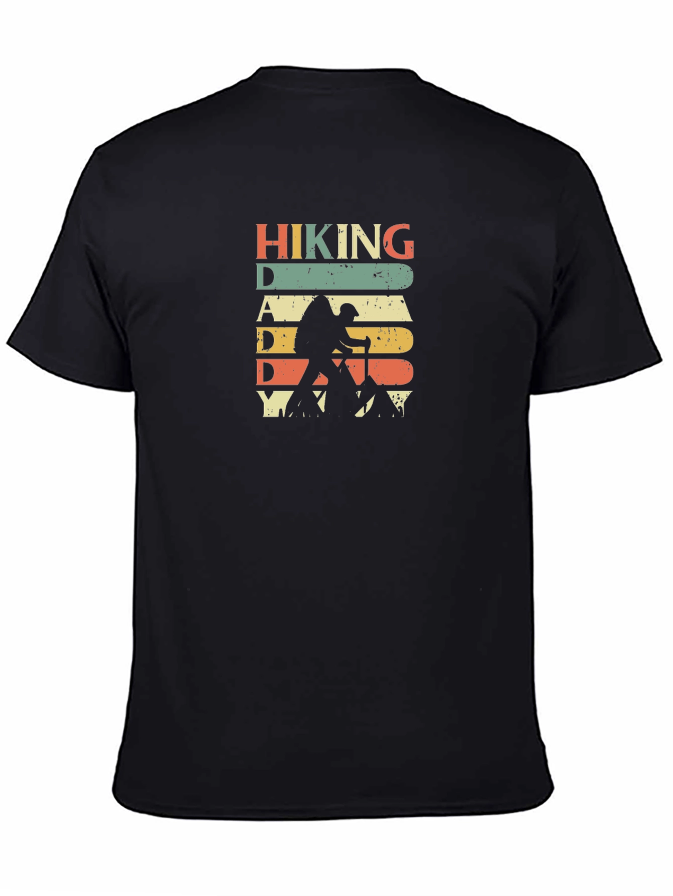 Black Hiking Daddy Graphic T-Shirt - Retro Style view 4