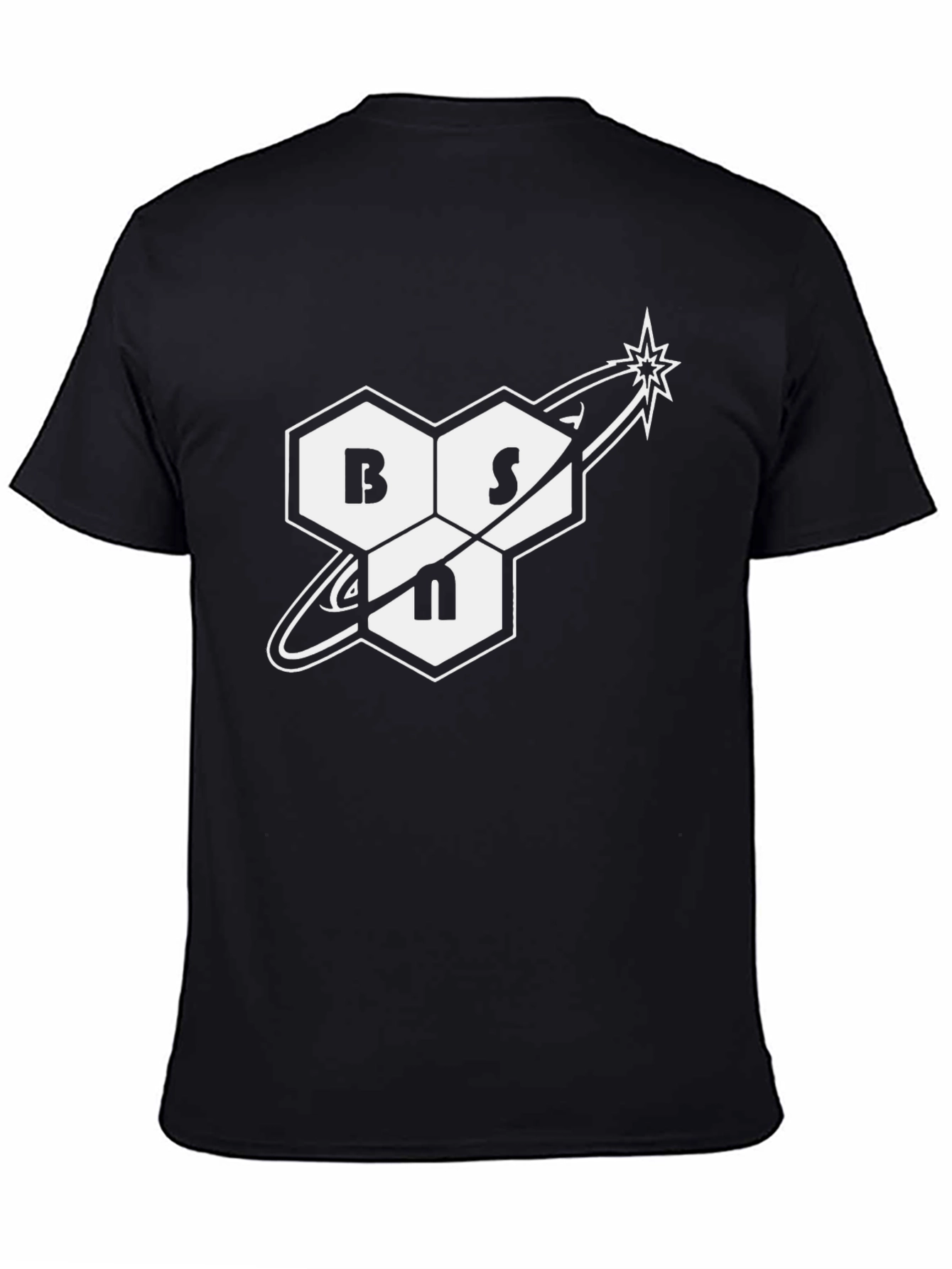 Black BSN Graphic Tee - Black Cotton Blend view 4
