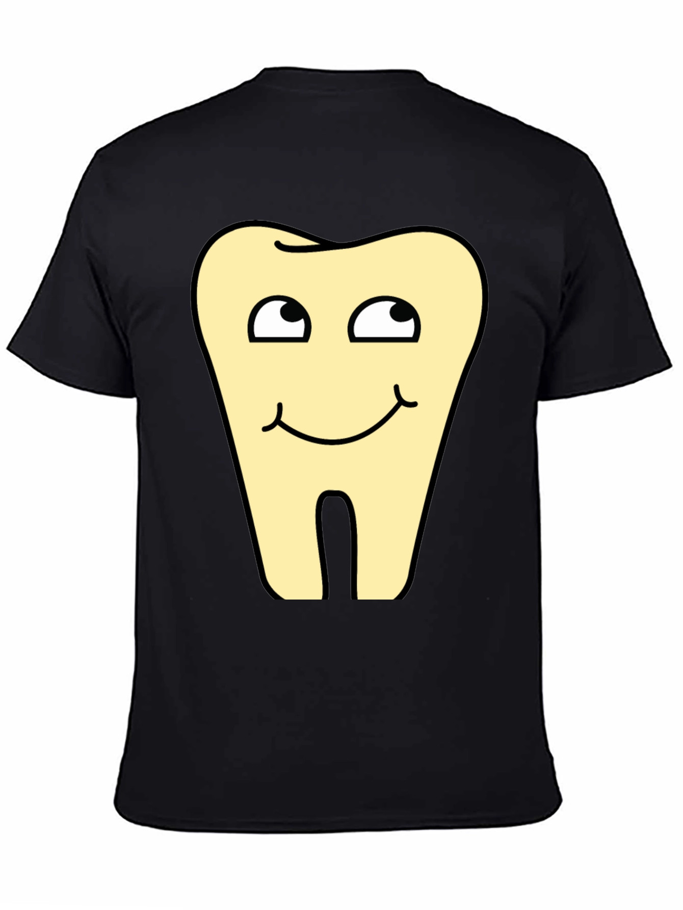 Black Funny Tooth Graphic Tee - Dentist Humor Shirt view 4