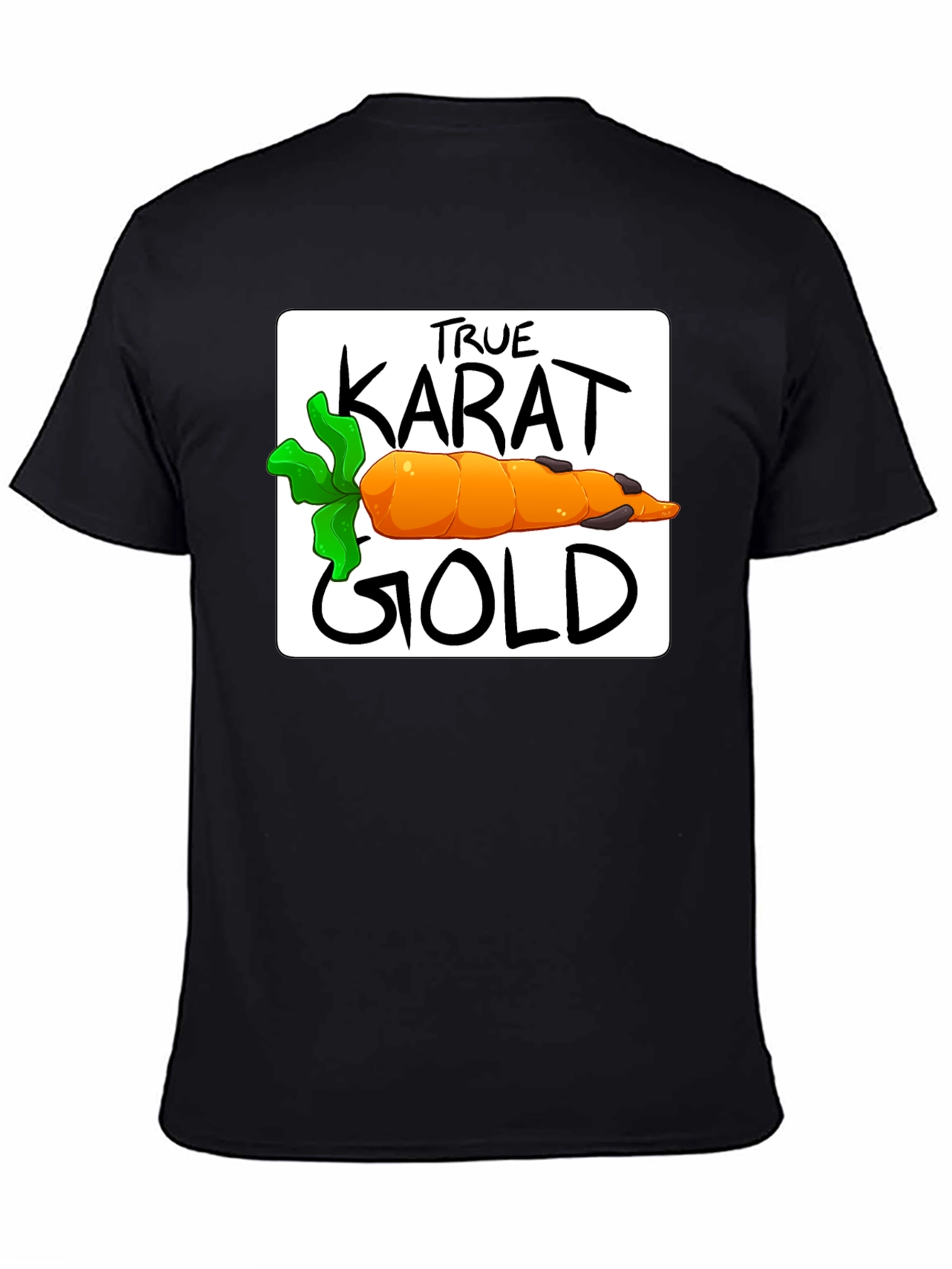 Black True Karat Gold Carrot Graphic Tee view 4