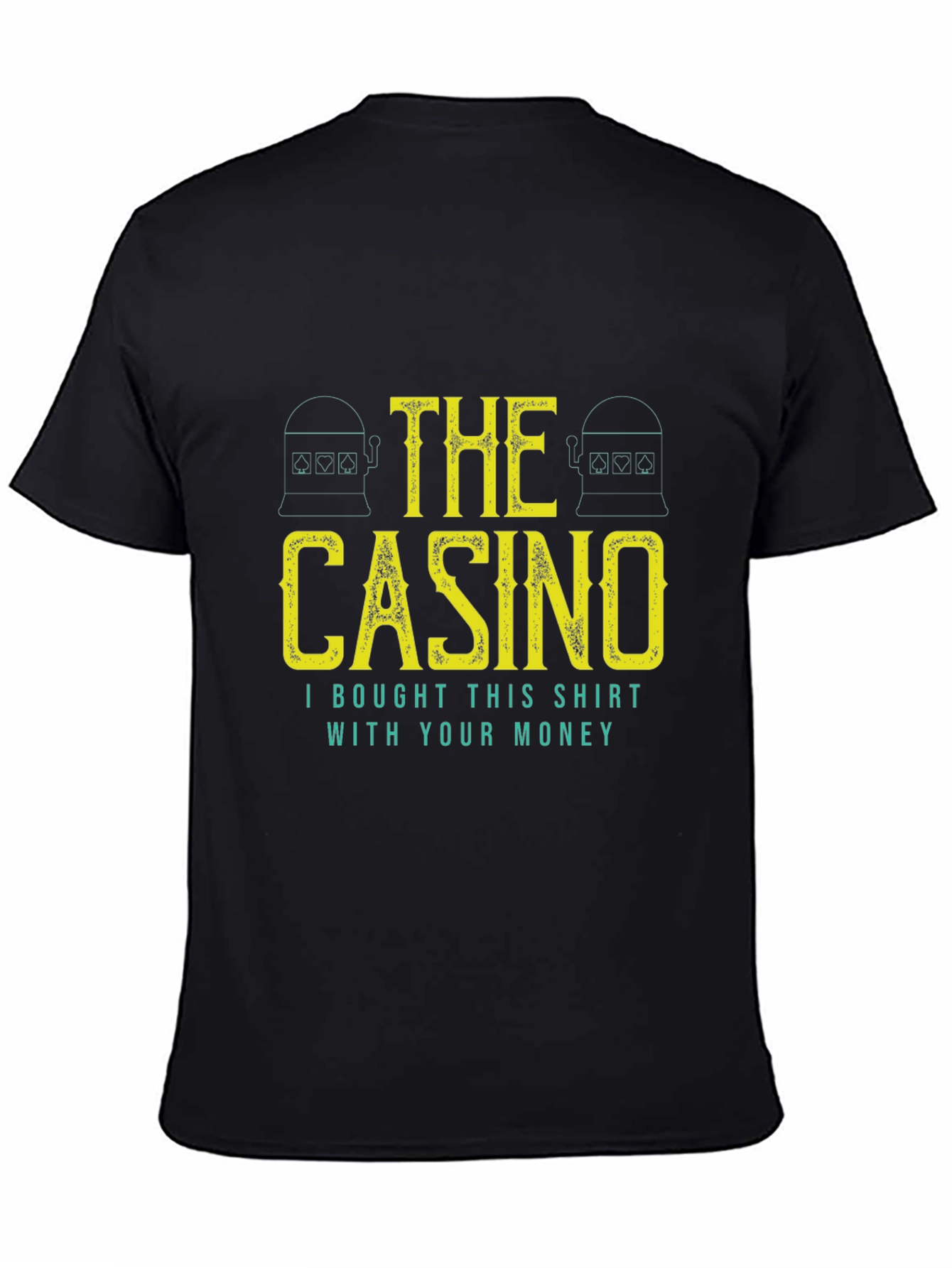 Black The Casino Graphic Tee - Funny Gambling Shirt view 4