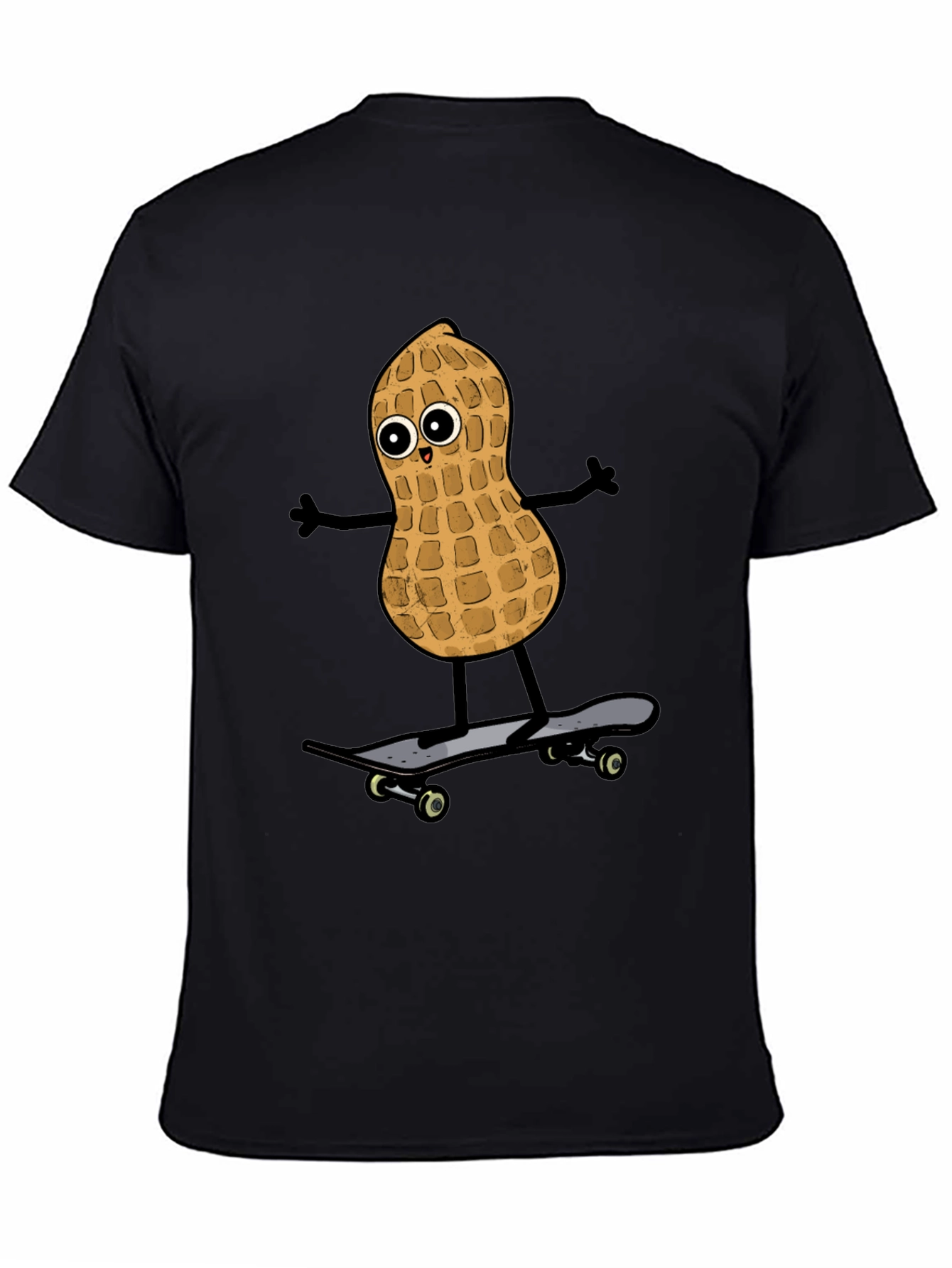 Black Peanut Skateboarder Graphic Tee - Black view 4