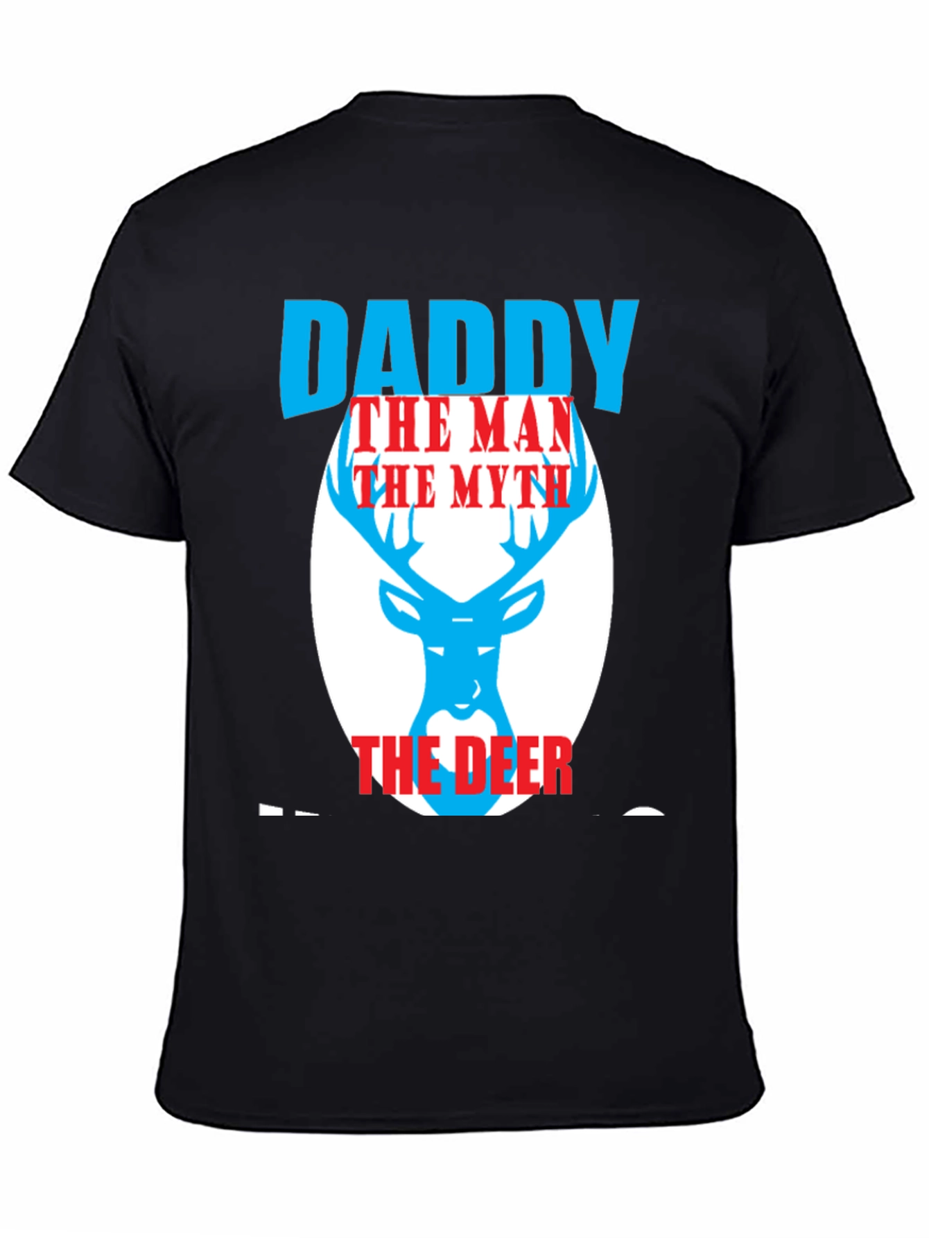 Black Daddy the Man the Myth the Deer Graphic Tee view 4