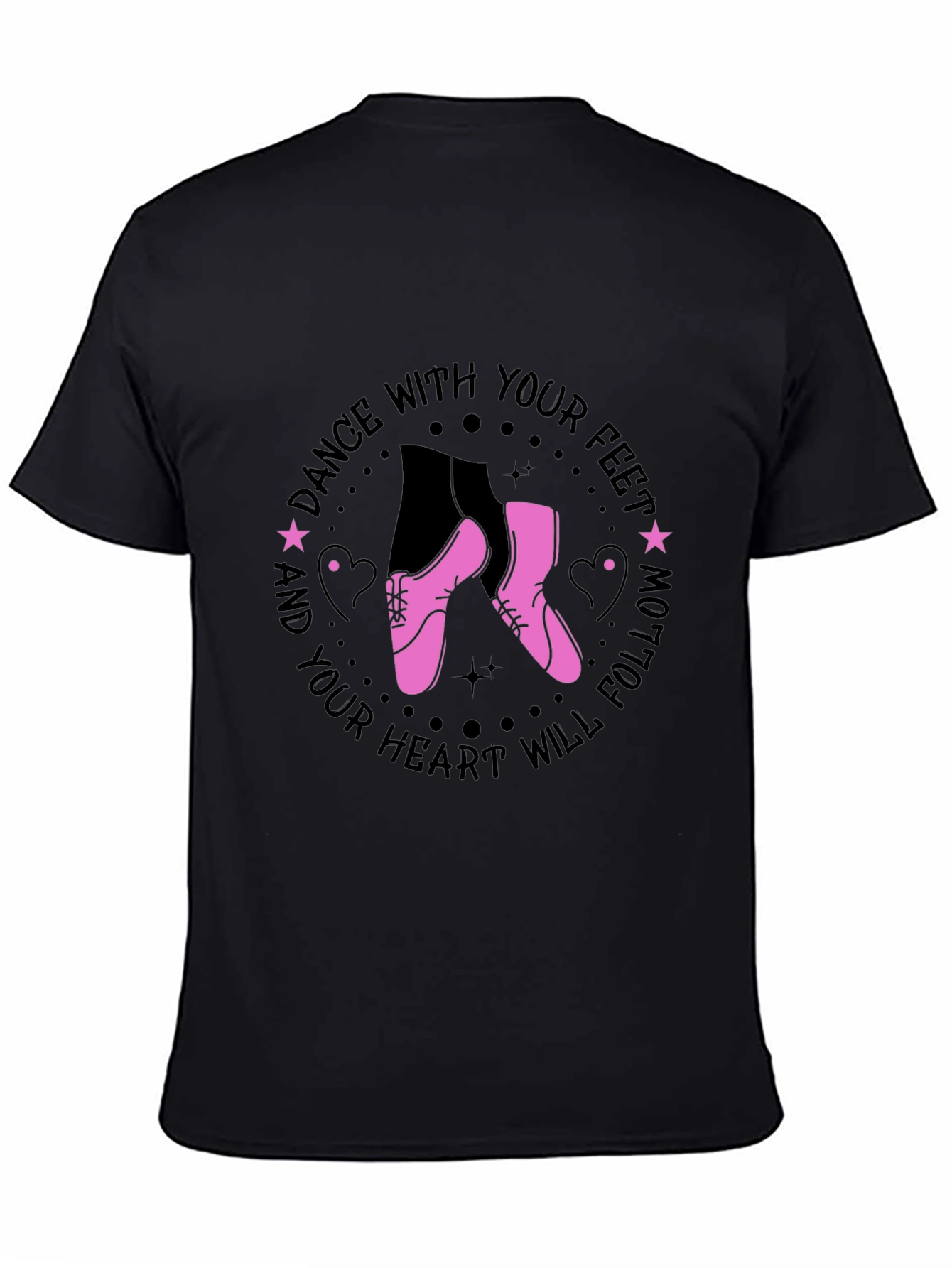 Black Dance With Your Feet Graphic Tee view 4