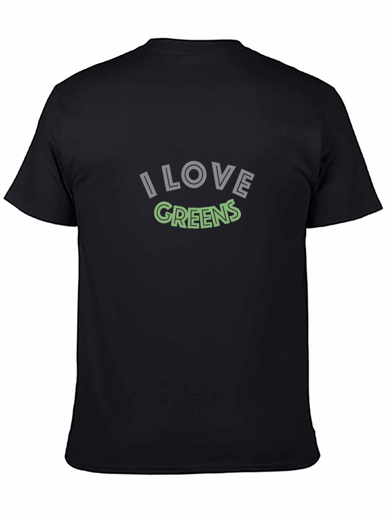 Black I Love Greens T-Shirt - Soft Cotton Blend view 4